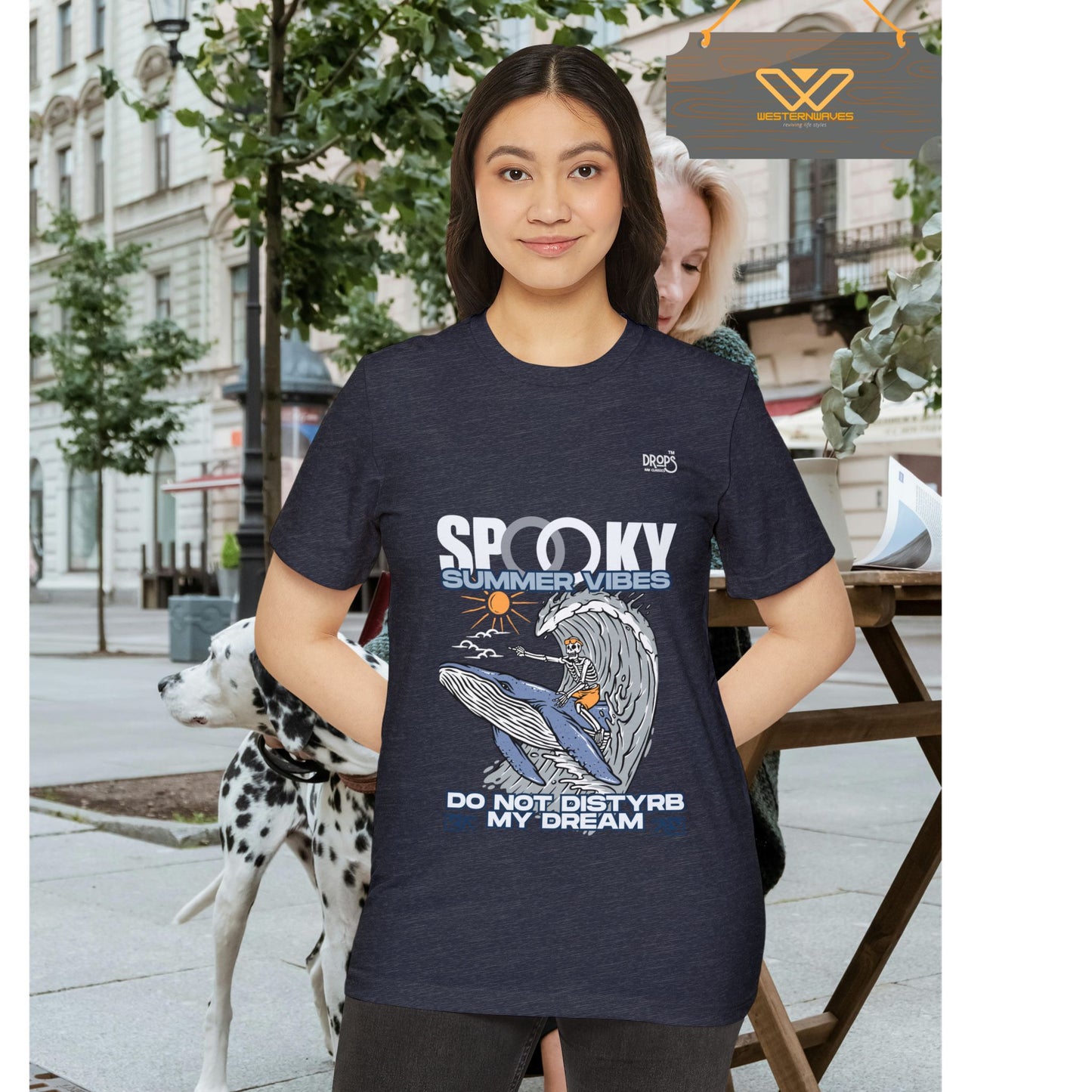 Spooky Summer Vibes Unisex Organic T-Shirt - Eco-Friendly Graphic Tee_ 09 May 2025_ 002