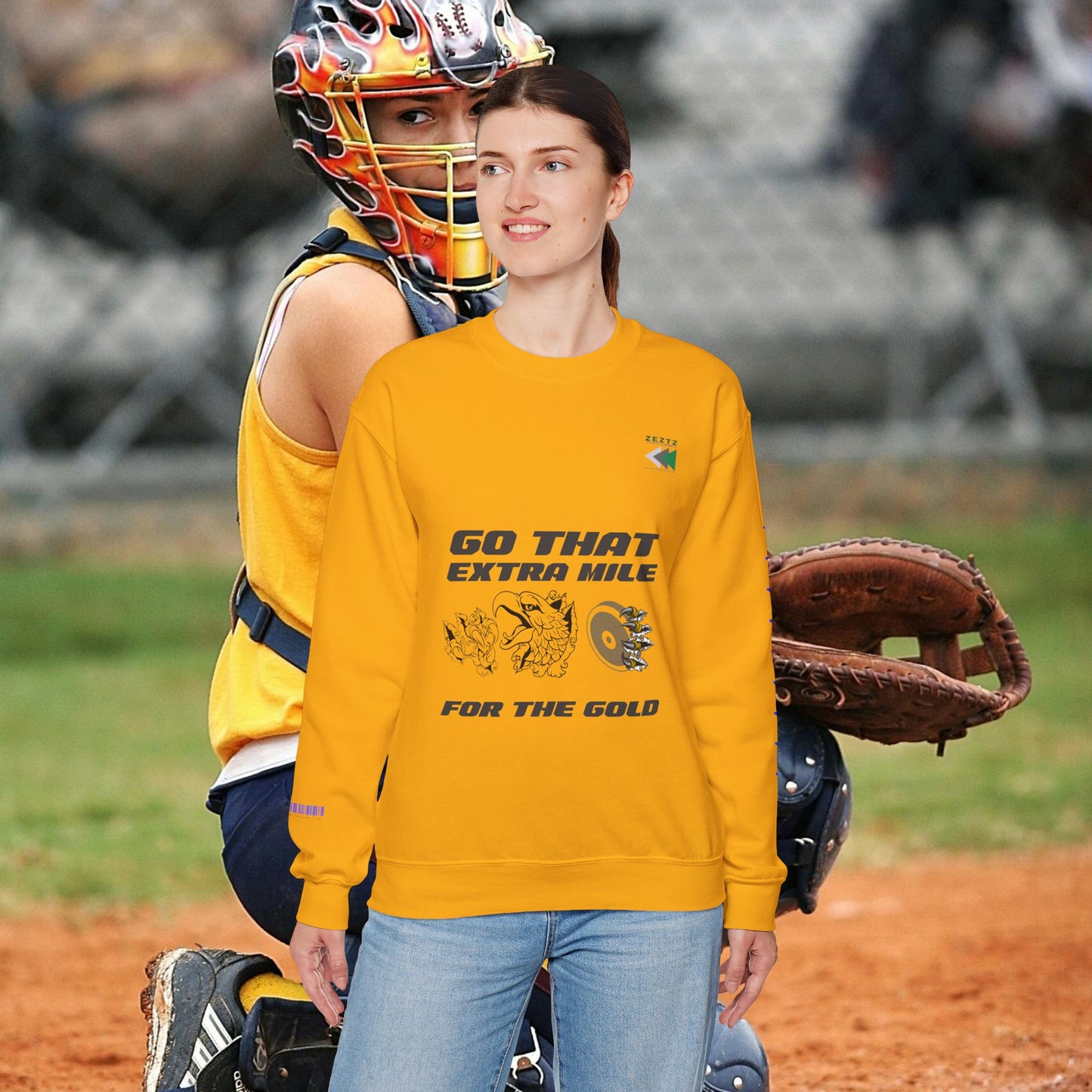 Unisex Heavy Blend™ Crewneck Sweatshirt_ N2 Sports Series UHBCSS PT2WW005_ Limited Edition ‘Zeztz’ Brand Sports Elements by WesternWaves: