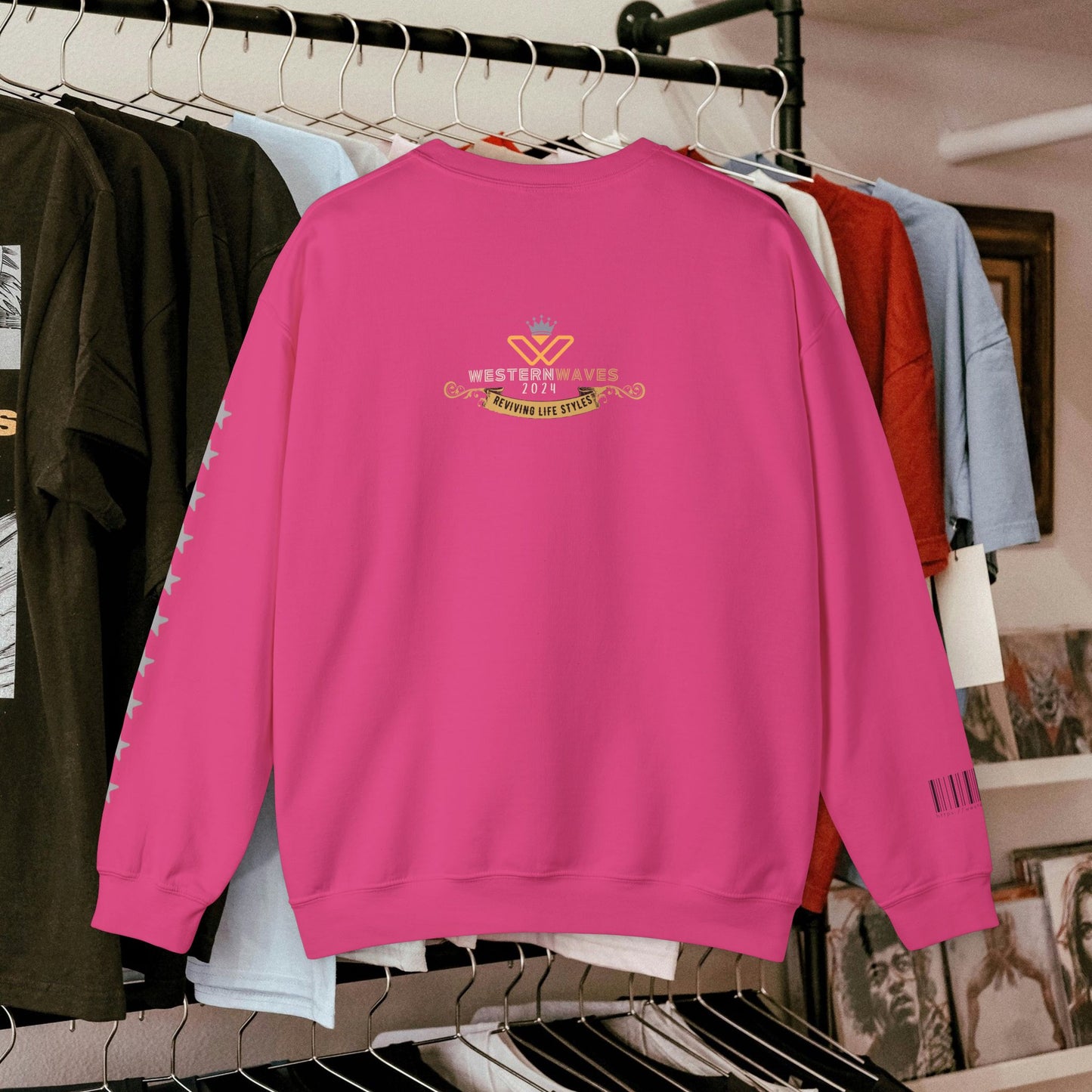 Unisex Heavy Blend™ Crewneck Sweatshirt_ N3+ Series UHBCSS PT2WW020_ Limited Edition by WesternWaves:
