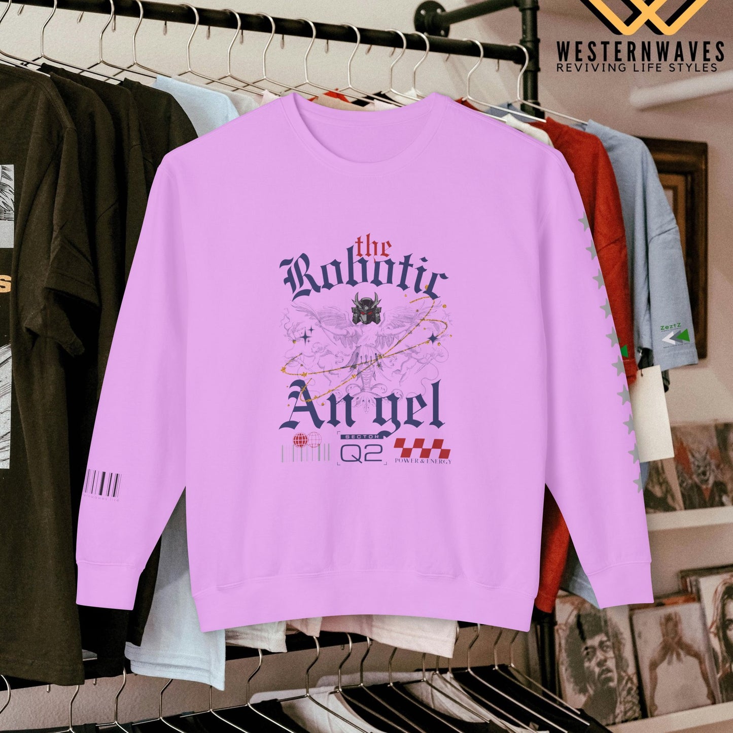 Unisex Lightweight Crewneck Sweatshirt_ N3+ Series ULWCSS PT2WW012_ Limited Edition Unparalleled Quality by WesternWaves: