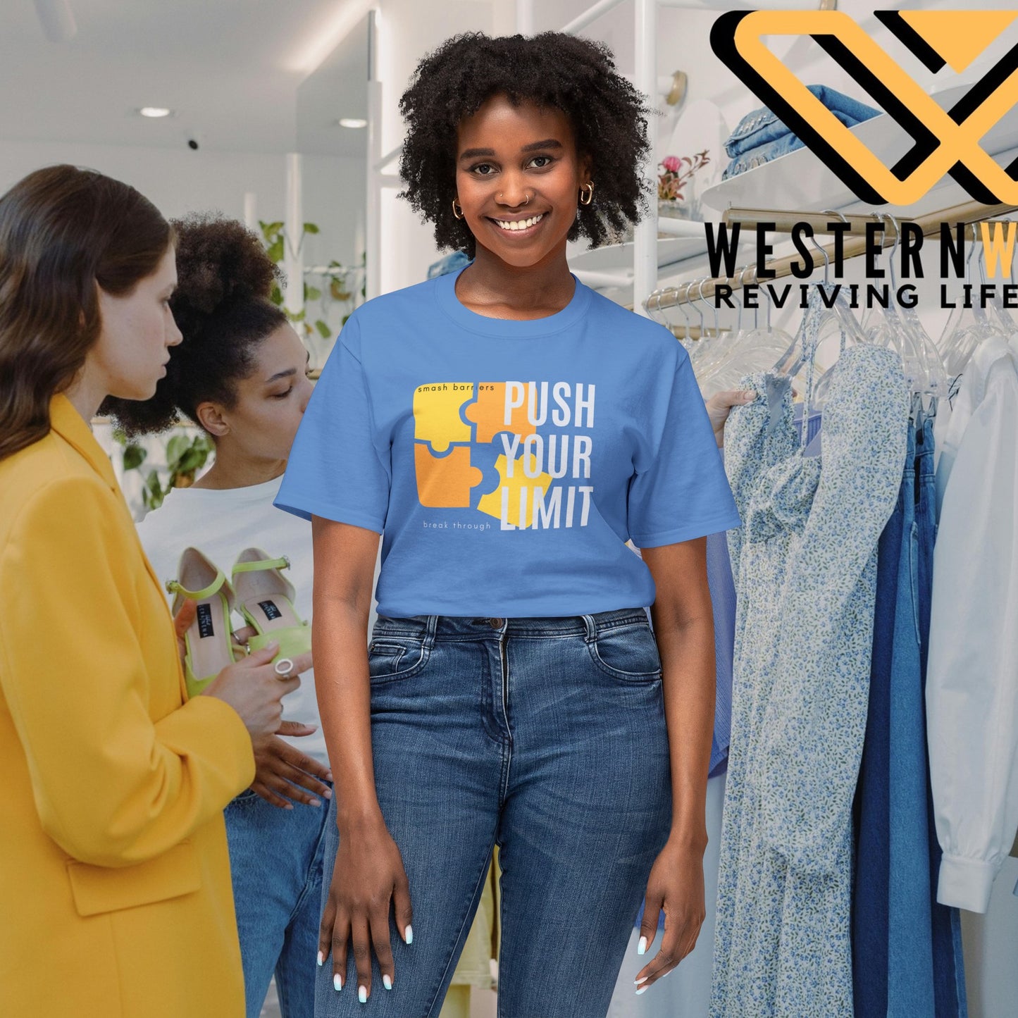 Unisex HD Cotton™ T-shirt_ N+ Series USHDCTS PT2WW003_ Limited Edition Unisex HD Cotton™ T-shirt by WesternWaves