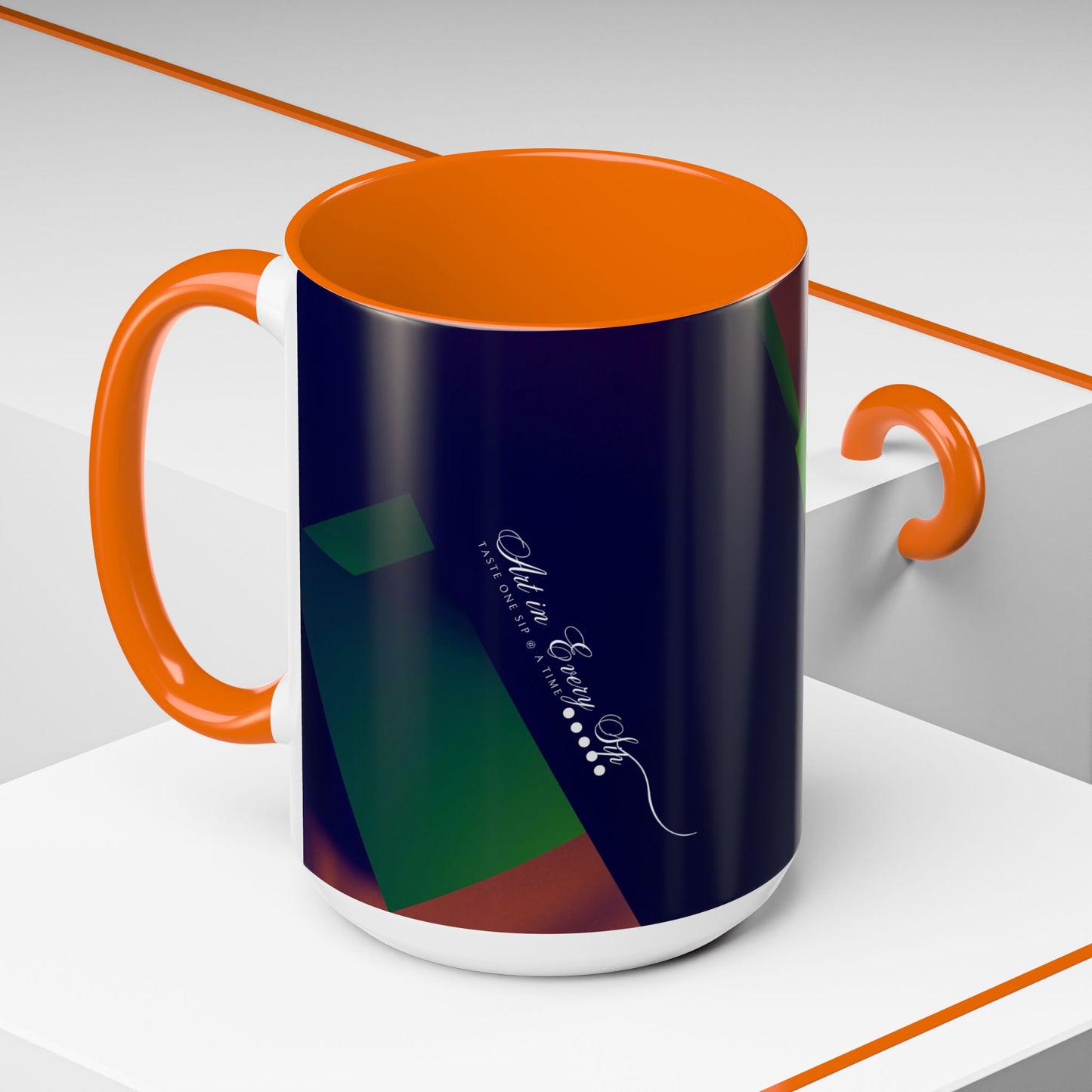 Accent Coffee Mug 11, 15oz_ N3+ Series ACM11OZ PT2WW018_ Limited Edition Perfect Blend of Style by WesternWaves: