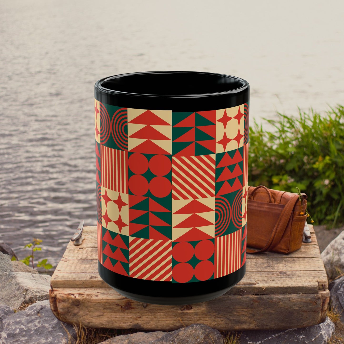 Black Mug (11oz, 15oz)_ N+ Series CBM PT2WW003_ Limited Edition Black Ceramic Mug by WesternWaves