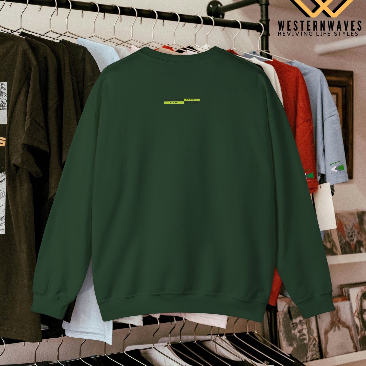 Unisex Heavy Blend™ Crewneck Sweatshirt_ N3+ Series UHBCSS PT2WW038_ Limited Edition Pure Luxury By WesternWaves: