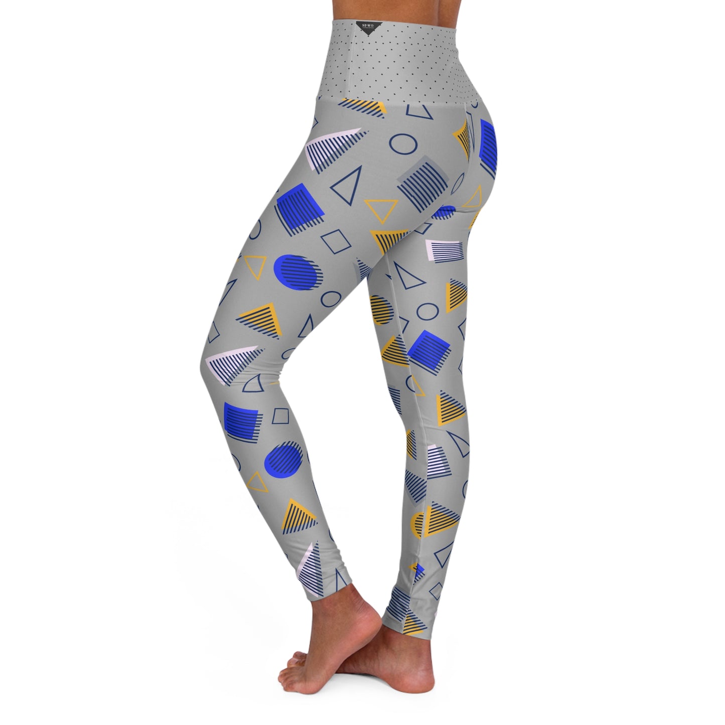 High Waisted Yoga Leggings (AOP)_ N+ Series HWYL(AOP) PT2WW002_ Limited Edition Cosmic Fusion by WesternWaves:
