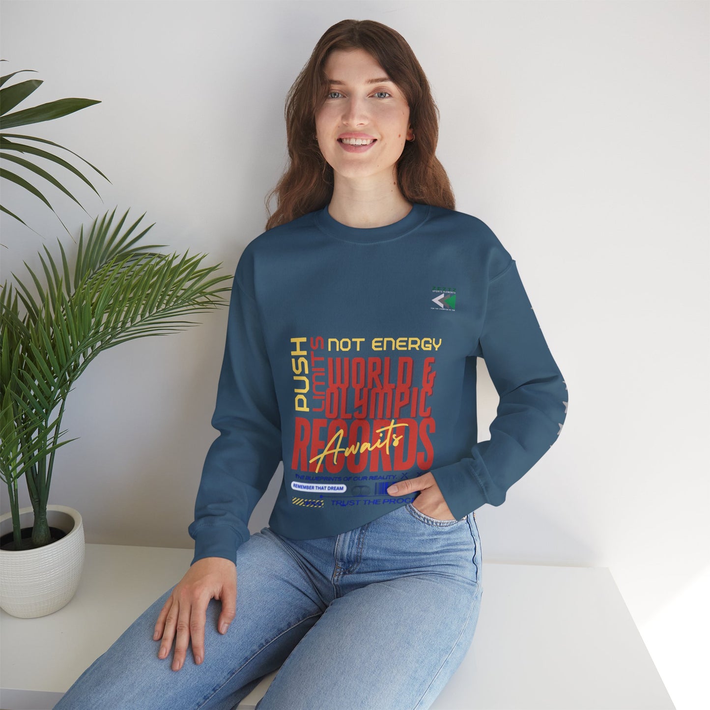 Unisex Heavy Blend™ Crewneck Sweatshirt_ N2 Sports Series UHBCSS PT2WW006_ Limited Edition ‘Zeztz’ Brand Sports Elements by WesternWaves: