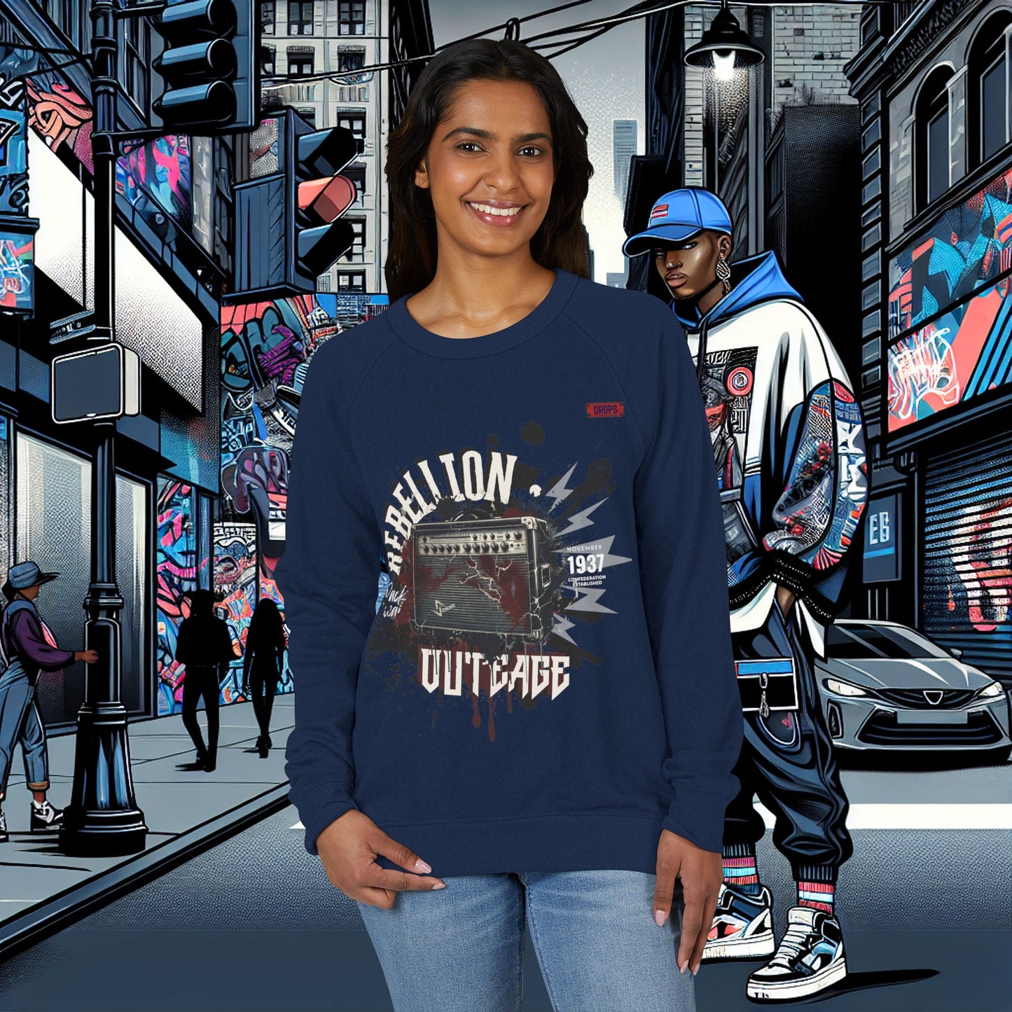 Rebellion Graphic Crewneck Sweatshirt_ 02 Sep 2025_ Unisex Fashion, Casual Wear, Music Lover Gift, Vintage Style Apparel, Streetwear Style