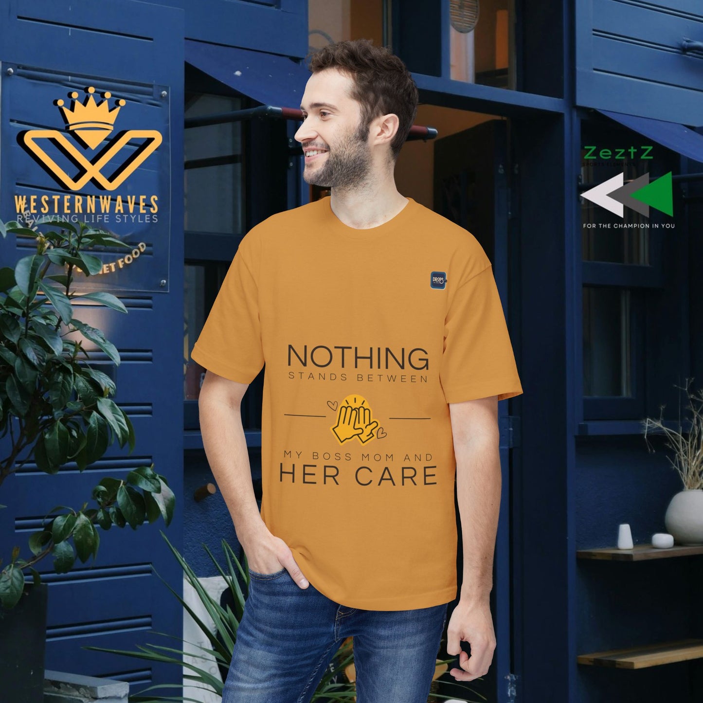 Unisex Midweight T-shirt, Made in USA_ N+ Series UMTS PT2WW007_ Limited Edition Design by WesternWaves: