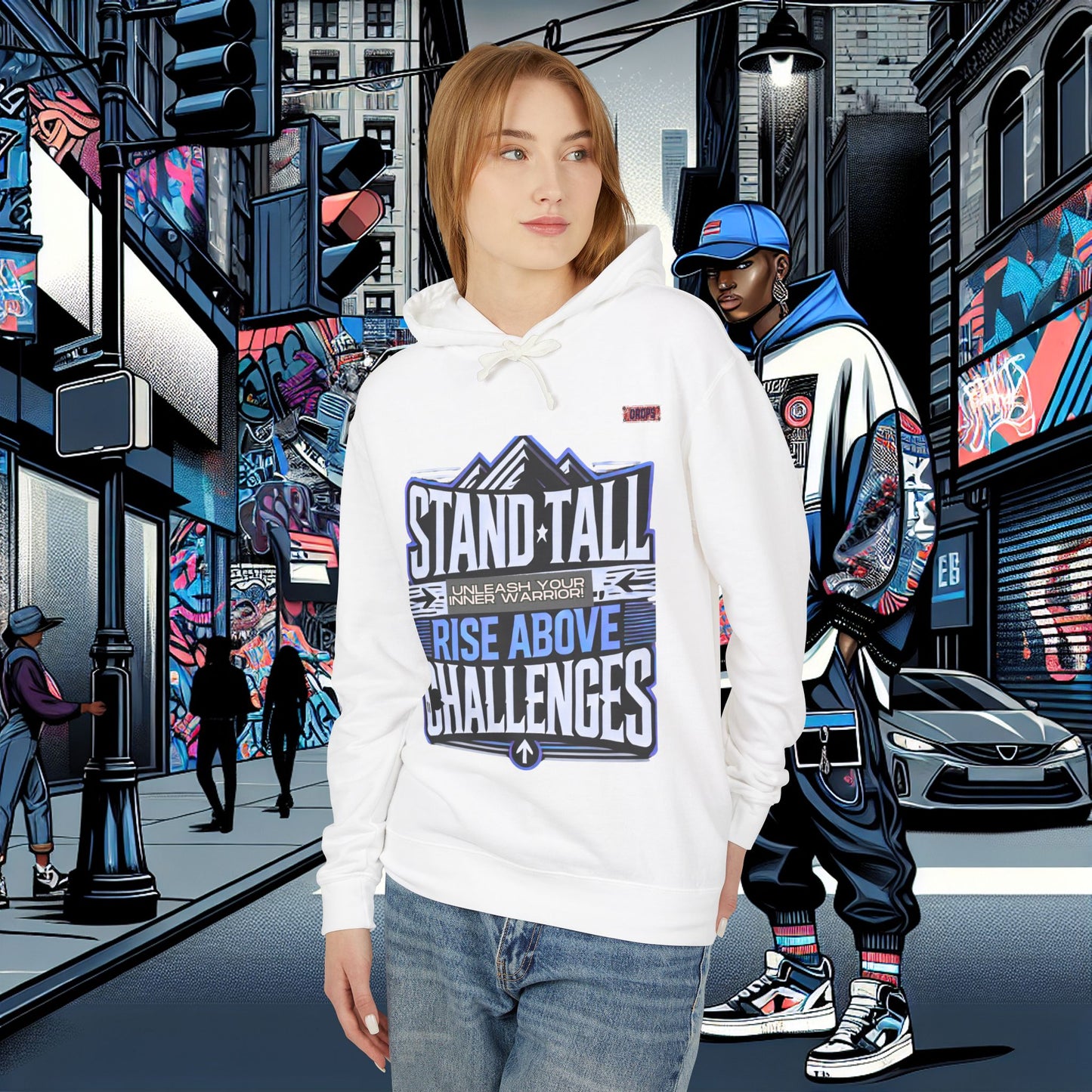 Unisex Lightweight Hooded Sweatshirt_ Series N8+ USMH PT2WW001_ UWDP003A_ Limited Edition Inner Warrior Apparel by WesternWaves: