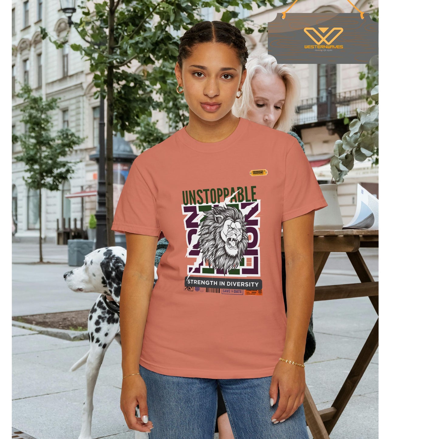 Unisex Garment-Dyed T-Shirt_ 26 June 2025_ Limited Edition Strength in Diversity by WesternWaves: