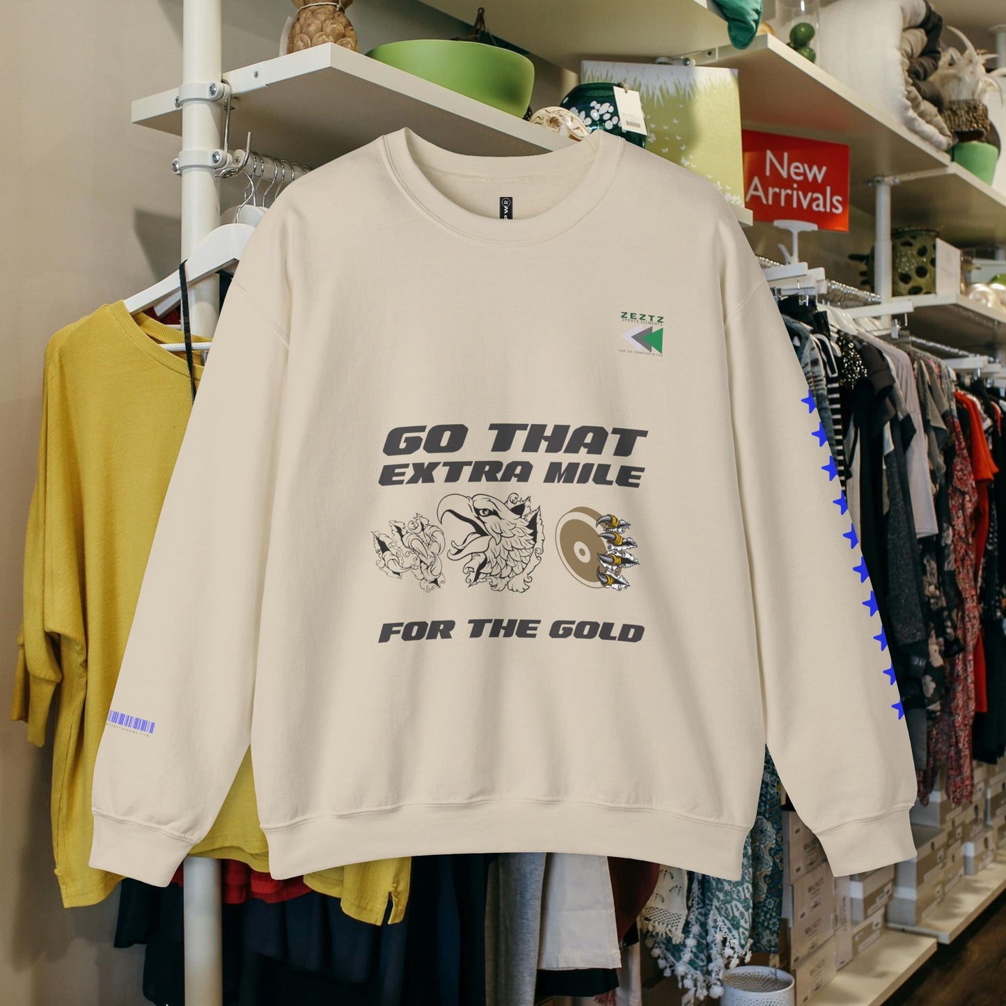 Unisex Heavy Blend™ Crewneck Sweatshirt_ N2 Sports Series UHBCSS PT2WW005_ Limited Edition ‘Zeztz’ Brand Sports Elements by WesternWaves: