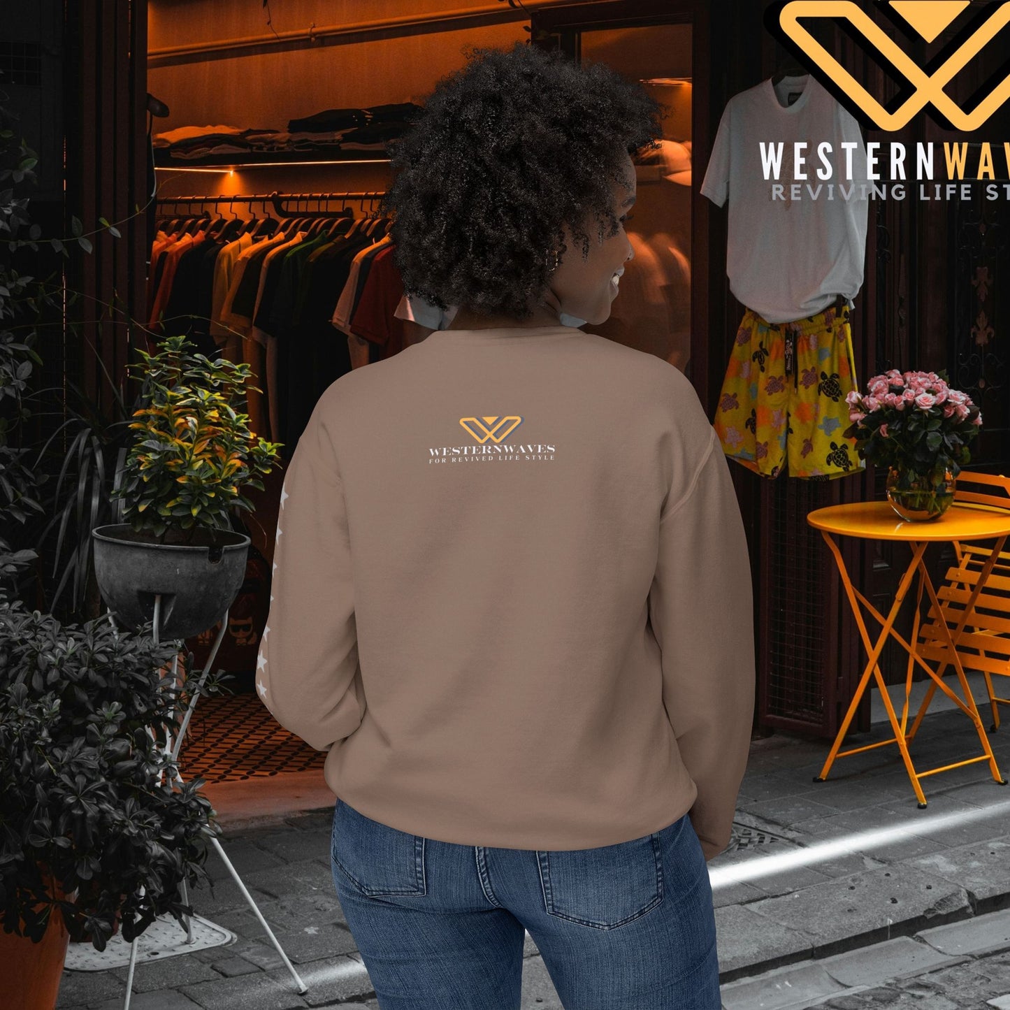 Unisex Lightweight Crewneck Sweatshirt_ N2 Series ULWCSS PT2WW006_ Limited Edition Unparalleled Quality by WesternWaves: