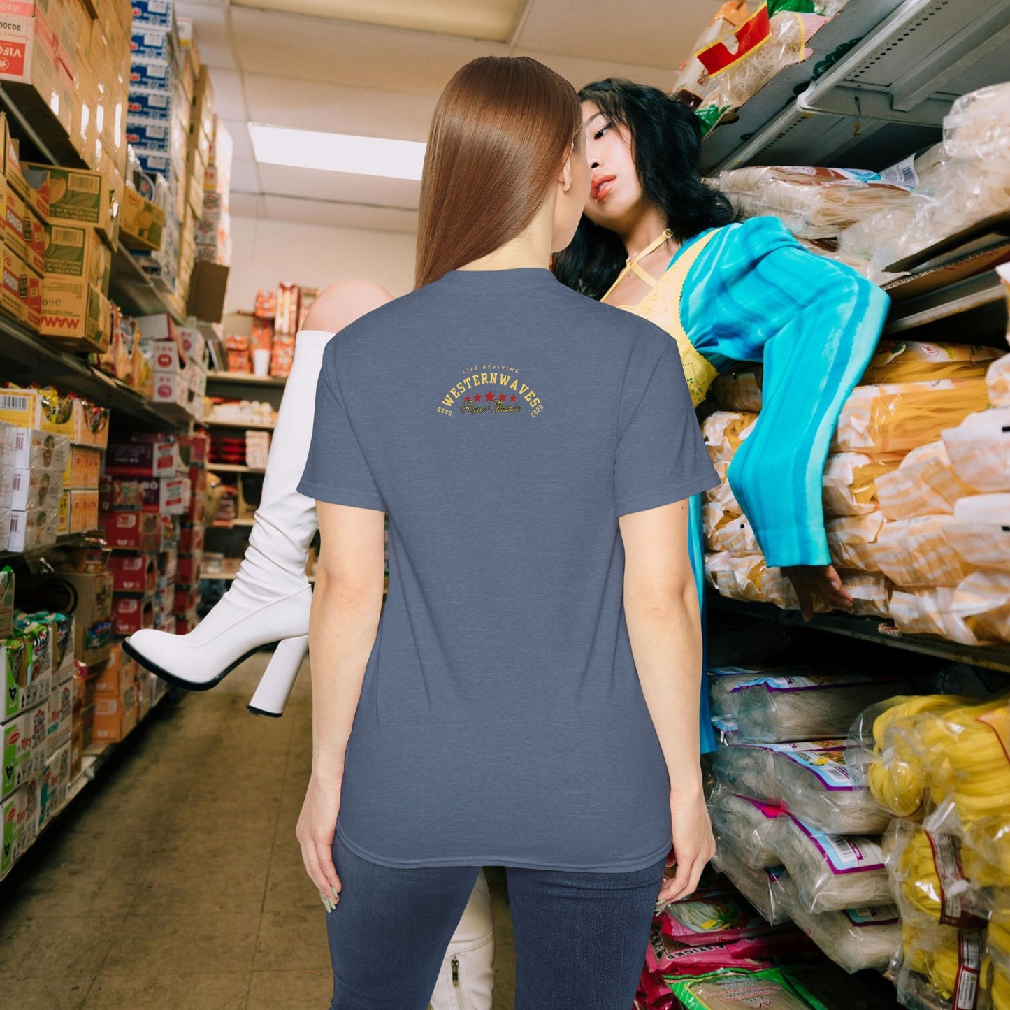 Unisex Ultra Cotton Tee_ Classic Comfort Unleashed_ N2+ Series USUCTEE PT2WW005_ Limited Edition Maximum Comfort & Style by WesternWaves:
