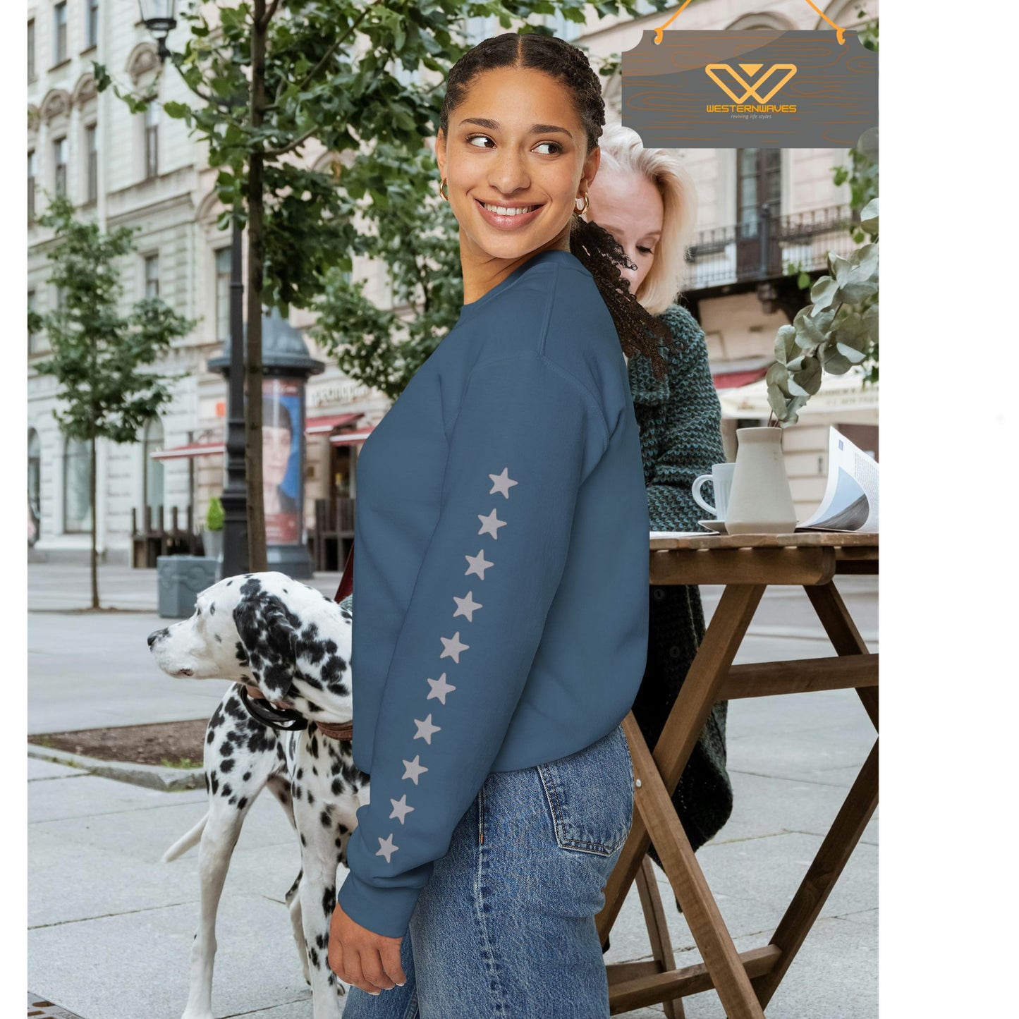 Unisex Heavy Blend™ Crewneck Sweatshirt_ N3+ Series UHBCSS PT2WW020_ Limited Edition by WesternWaves: