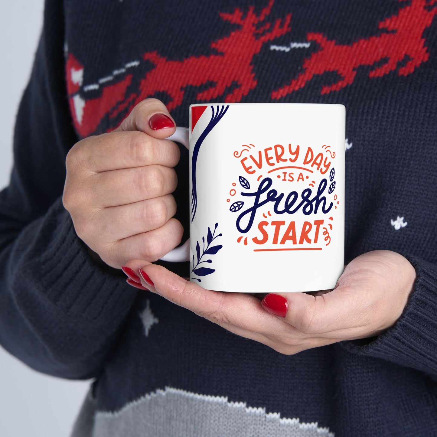Inspirational Ceramic Mug - "Every Day is a Fresh Start" - Perfect for Daily Motivation_ 17 aPRIL 2025_ 001