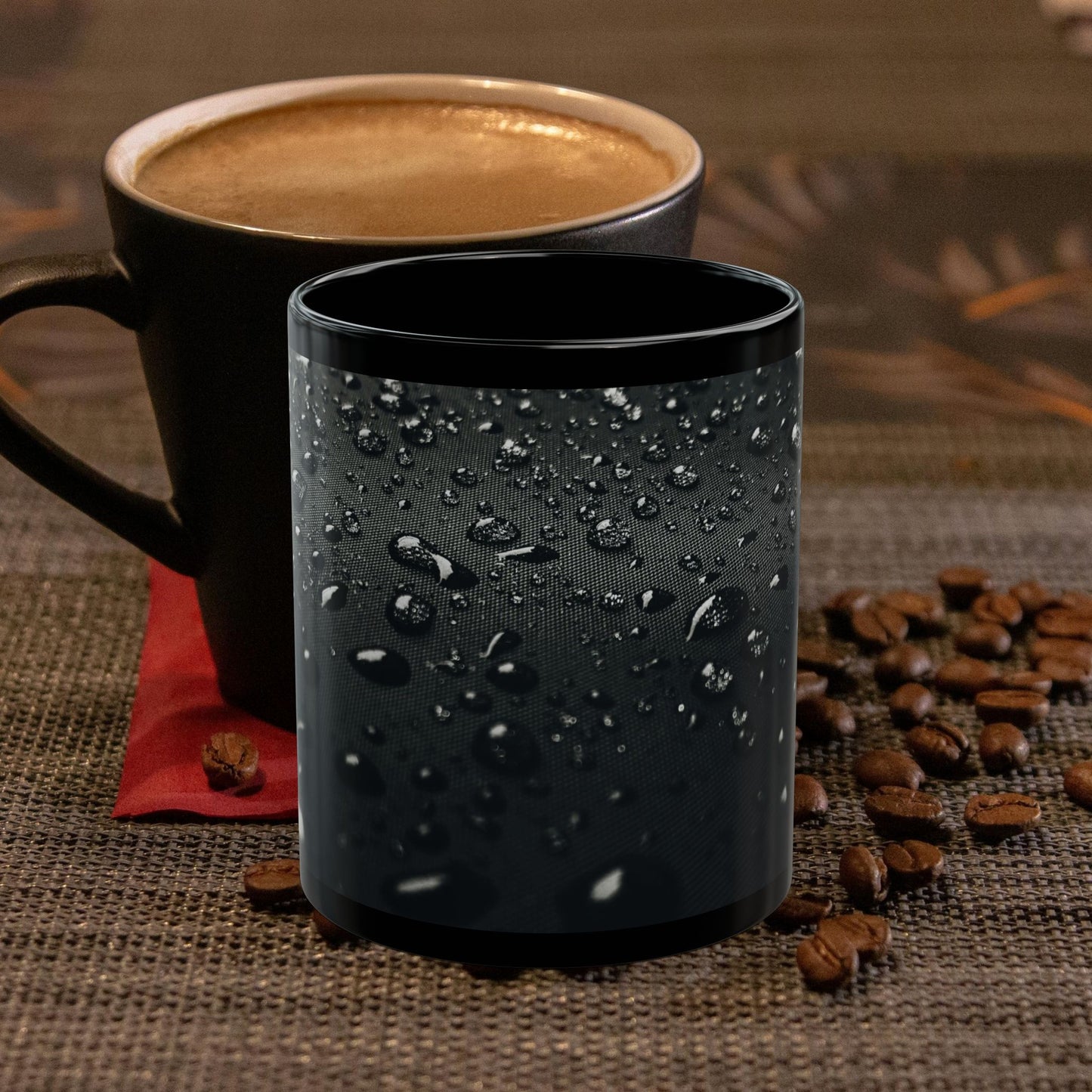 Black Mug (11oz, 15oz) _N2+ Series CBM PT2WW001_ Limited Edition Black Ceramic Mug, Where Style Meets Functionality by WesternWaves: