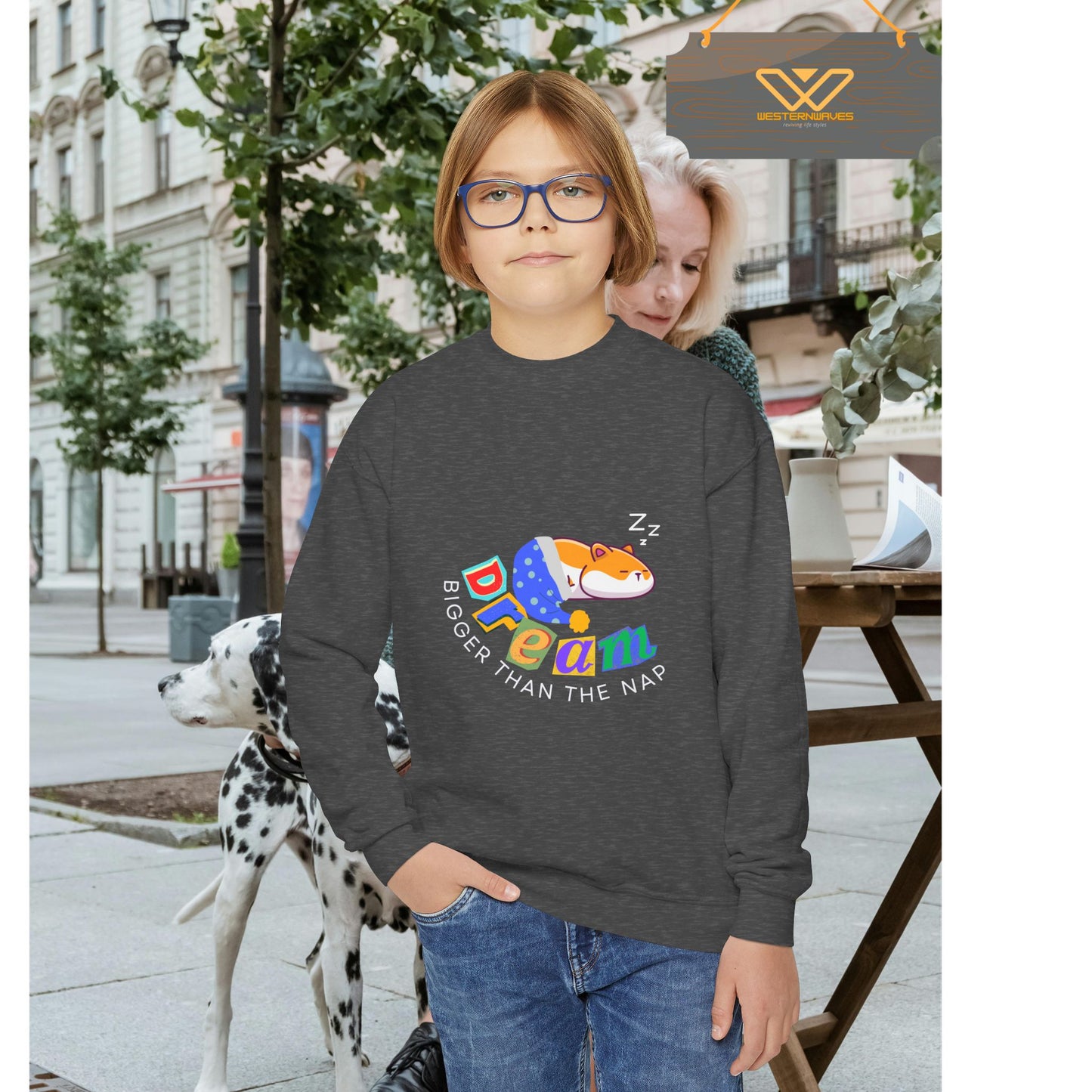 Youth Crewneck Sweatshirt_ N3+ Series YCNSS PT2WW001_ Limited Edition Perfect Companion for the School, Sports & Casual hangouts by WesternWaves: