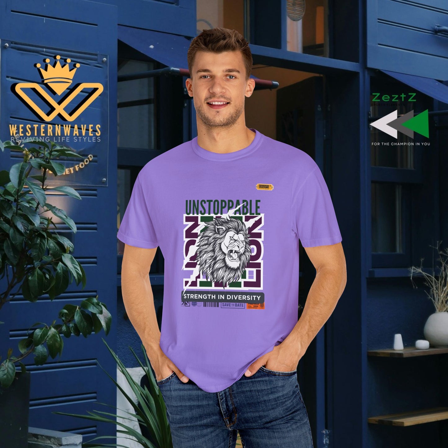 Unisex Garment-Dyed T-Shirt_ 26 June 2025_ Limited Edition Strength in Diversity by WesternWaves: