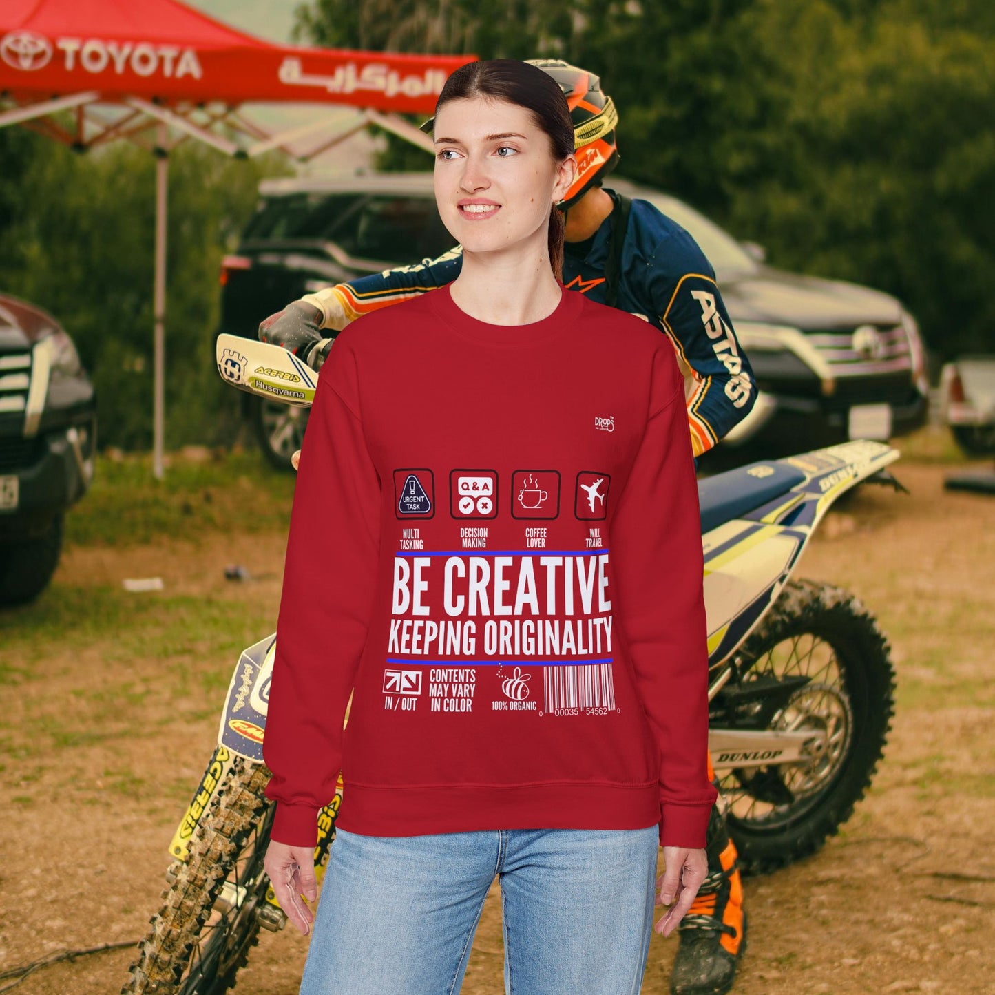 Unisex Heavy Blend™ Crewneck Sweatshirt_ N2 Sports Series UHBCSS PT2WW004_ Limited Edition 'DROPS' Brand Sweatshirt by WesternWaves: