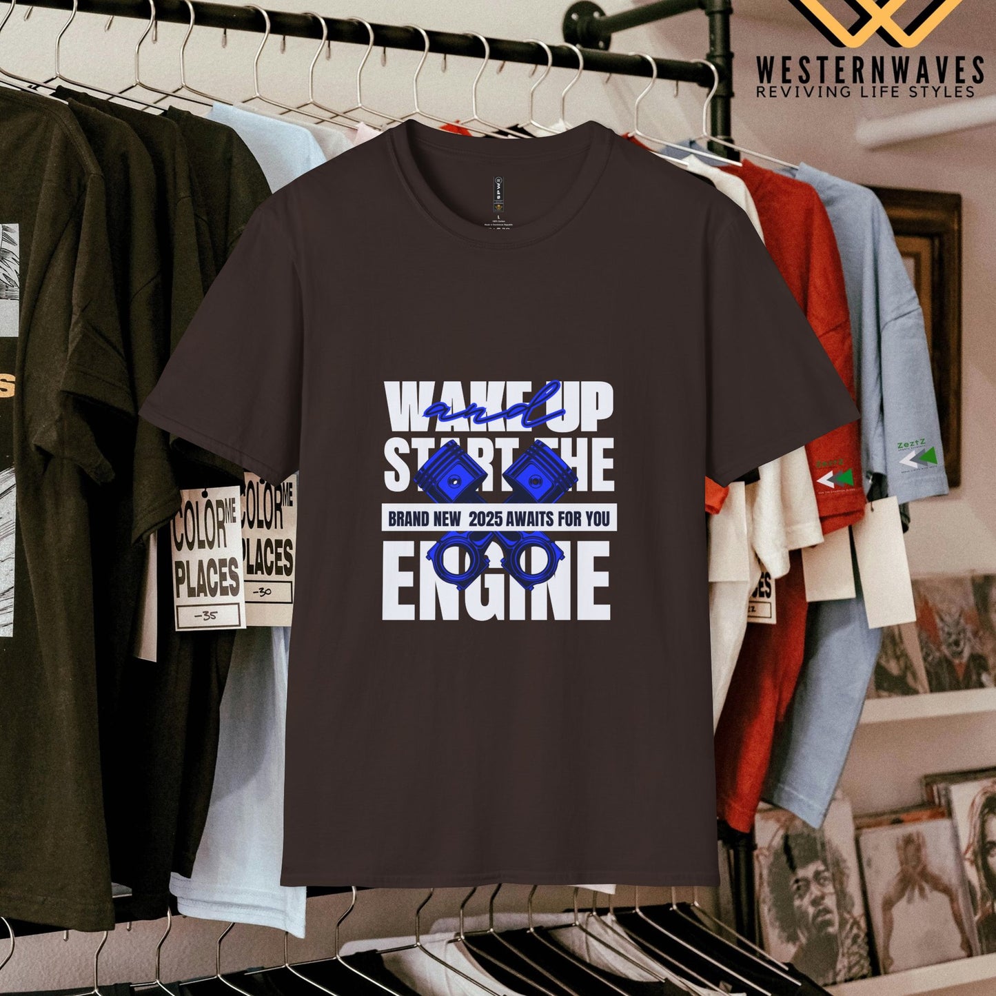 Unisex Softstyle T-Shirt_ N3+ Series USSTS FT2WW004_ Redefine Relaxation Limited Edition by WesternWaves: