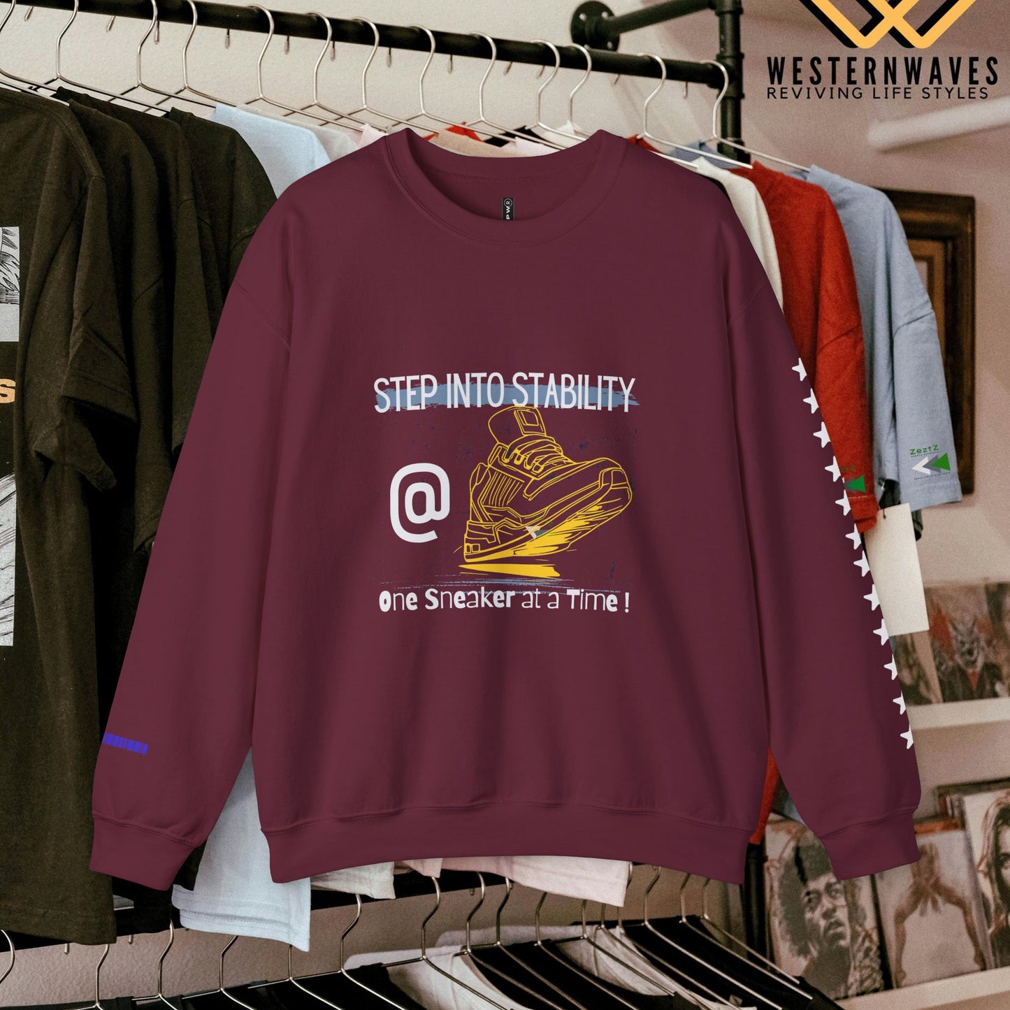 Unisex Heavy Blend™ Crewneck Sweatshirt_ N3+ Series UHBCSS PT2WW033_ Limited Edition Pure Luxury By WesternWaves: