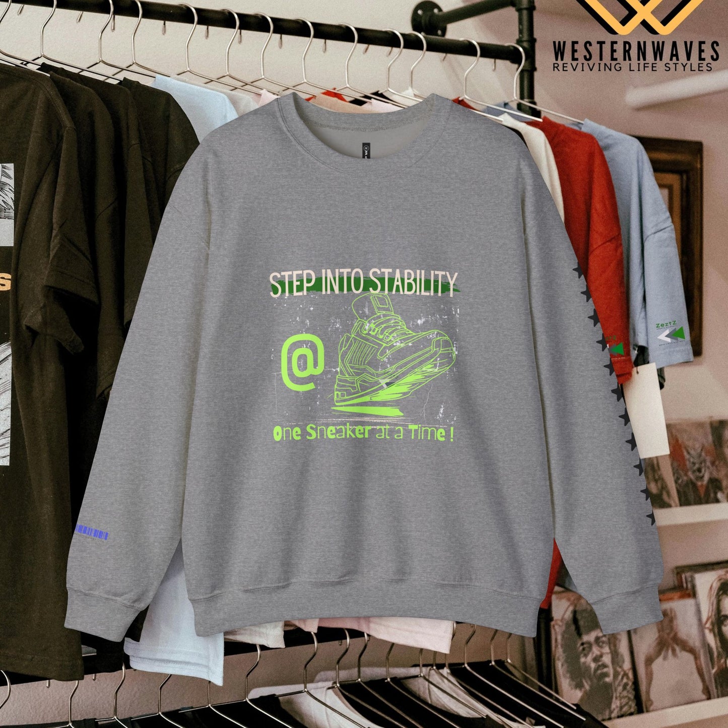 Unisex Heavy Blend™ Crewneck Sweatshirt_ N3+ Series UHBCSS PT2WW032_ Limited Edition Pure Luxury By WesternWaves: