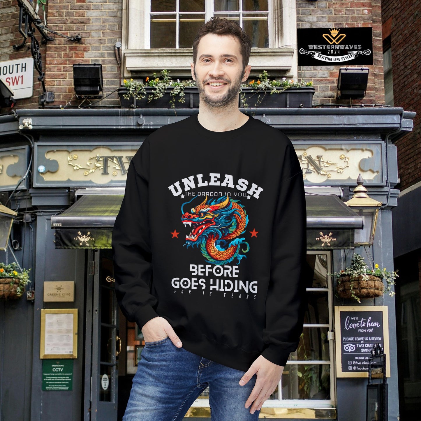 Softstyle Fleece Crewneck Sweatshirt_ N3+ Series SSFCNSS PT2WW001_ Limited Edition Comfort, Durabile & Sustainable Fashion Raw Classic by WesternWaves: