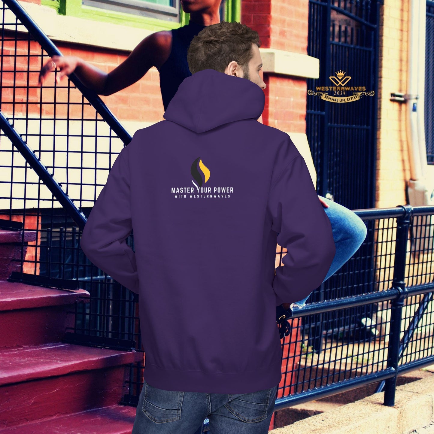 Unisex Midweight Softstyle Fleece Hoodie_ N3+ Series USMWSSFH PT2WW002_ Limited Edition Luxuriously Soft 100% Cotton Face by WesternWaves: