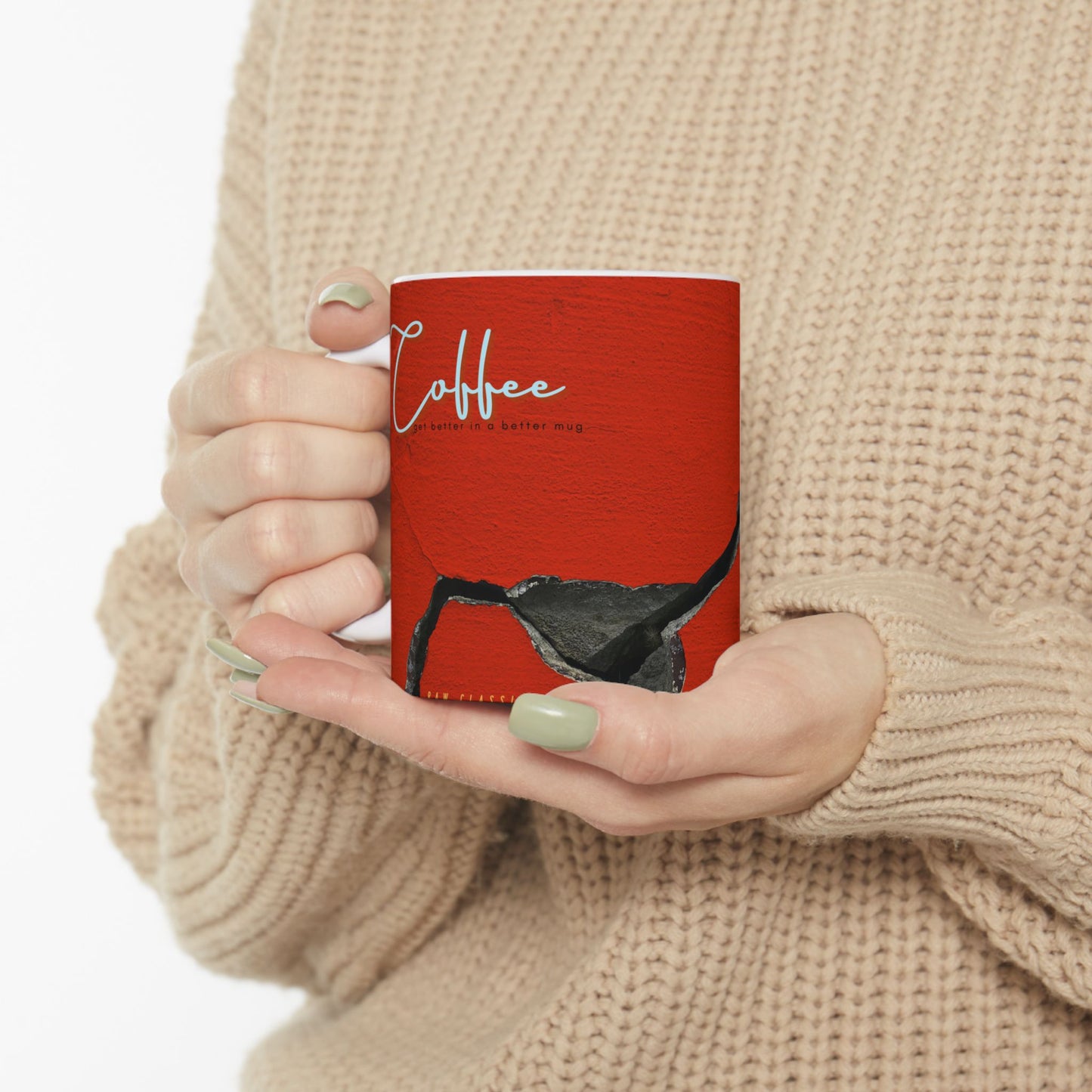 Ceramic Mug (11oz, 15oz)_ N3+ Series CM11, 15OZ PT2WW009_ Limited Edition Ceramic Masterpiece by WesternWaves: