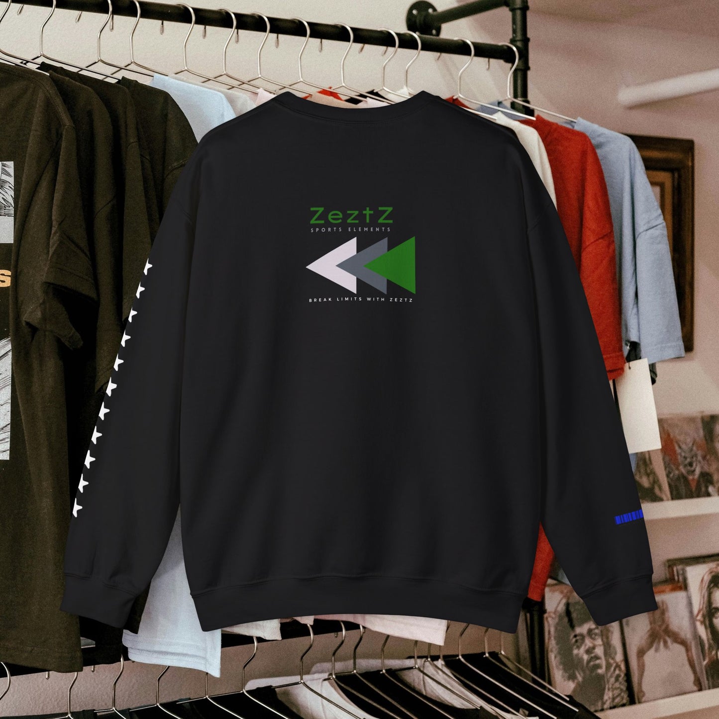 Unisex Heavy Blend™ Crewneck Sweatshirt_ N2+ Sports Series UHBCSS PT2WW008_ Limited Edition ‘Zeztz’ Brand Sports Elements by WesternWaves: