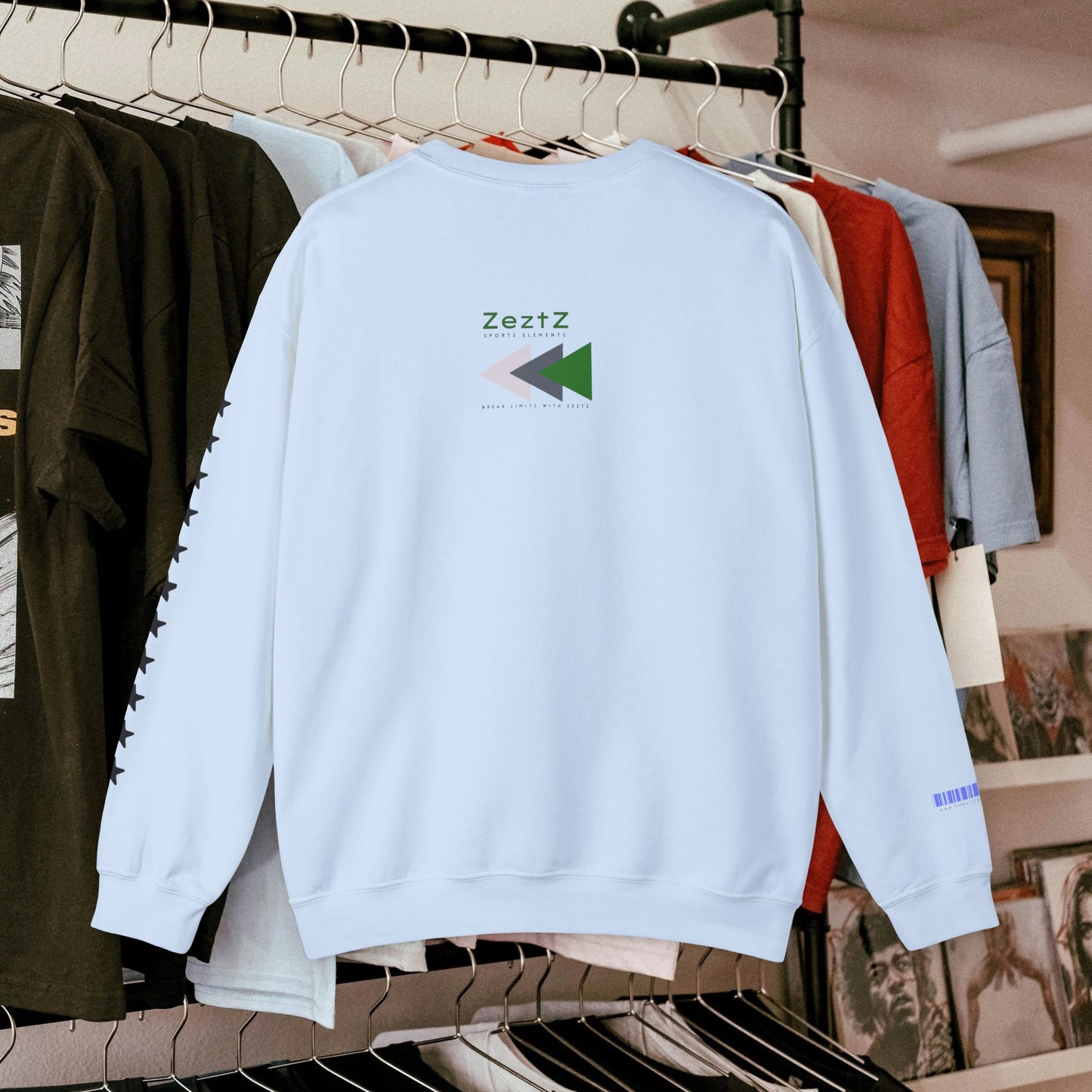 Unisex Heavy Blend™ Crewneck Sweatshirt_ N2+ Sports Series UHBCSS PT2WW008_ Limited Edition ‘Zeztz’ Brand Sports Elements by WesternWaves: