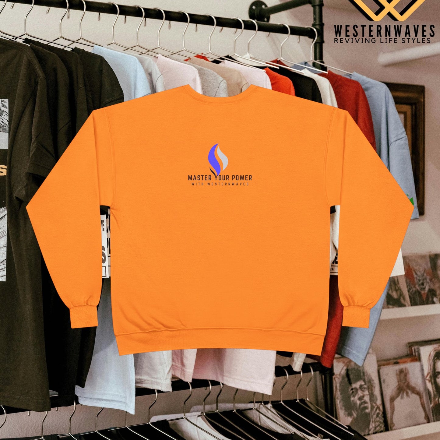Unisex EcoSmart® Crewneck Sweatshirt_ N3+ Series USESCNSS PT2WW001_ Limited Edition Perfect Blend of Comfort, Style, & Sustainability by WesternWaves: