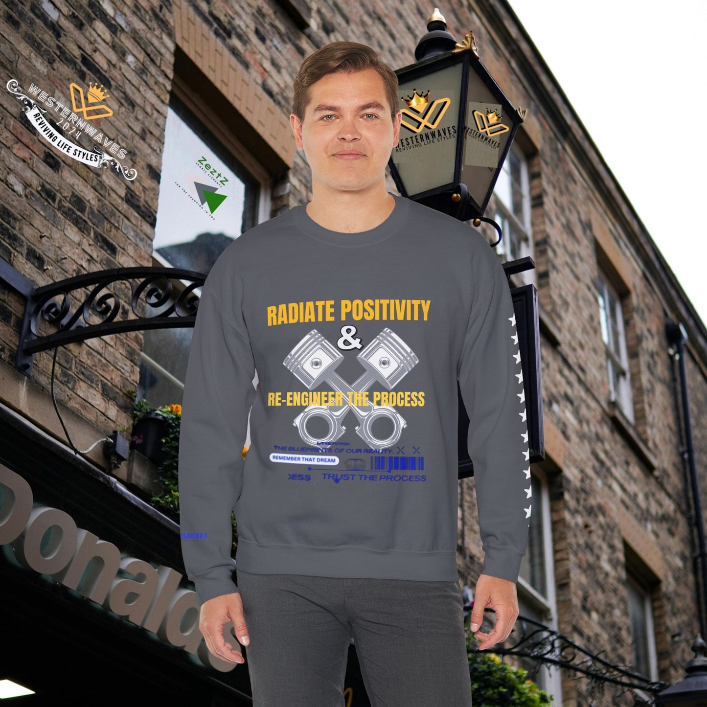 Unisex Heavy Blend™ Crewneck Sweatshirt_ N3+ Series UHBCSS PT2WW005_ Limited Edition Pure Luxury By WesternWaves: