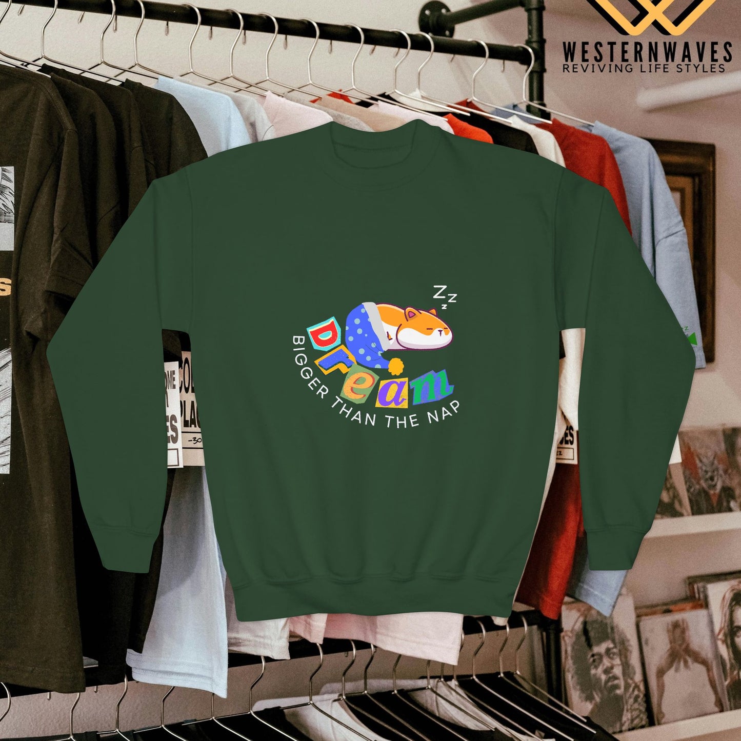 Youth Crewneck Sweatshirt_ N3+ Series YCNSS PT2WW001_ Limited Edition Perfect Companion for the School, Sports & Casual hangouts by WesternWaves: