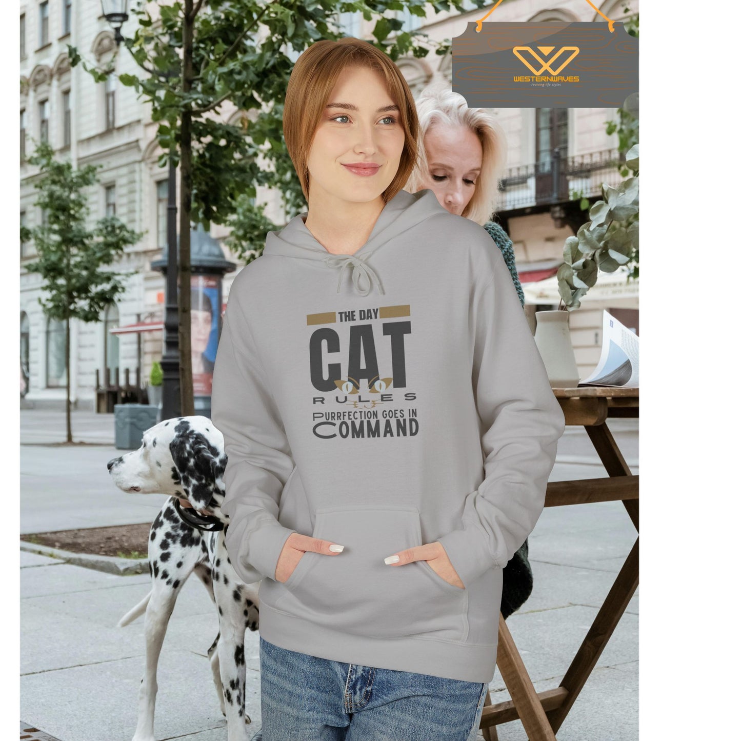 Unisex Midweight Softstyle Fleece Hoodie_ N3+ Series USMWSSFH PT2WW008_ Limited Edition Luxuriously Soft 100% Cotton Face by WesternWaves: