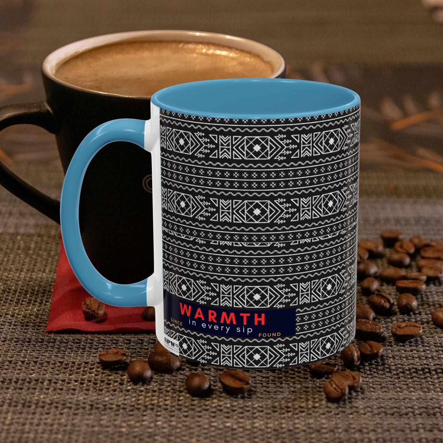 Accent Coffee Mug 11, 15oz_ N2 Series ACM11OZ PT2WW007_ Vibrant Limited Edition Design by WesternWawes: