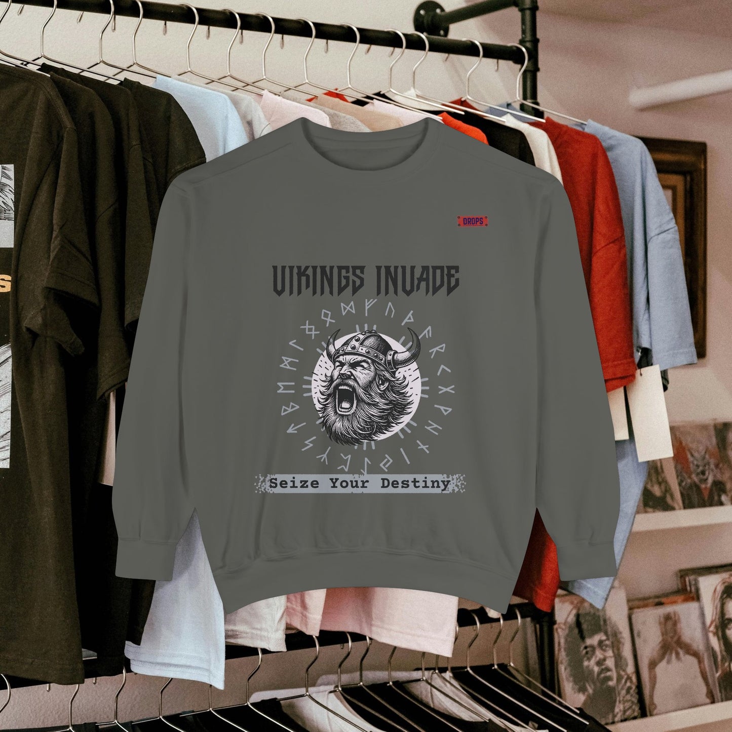 Unisex Garment-dyed Sweatshirt_ Series UWD 063_ Limited Edition Cozy Apparel for Adventurers by WesternWaves: