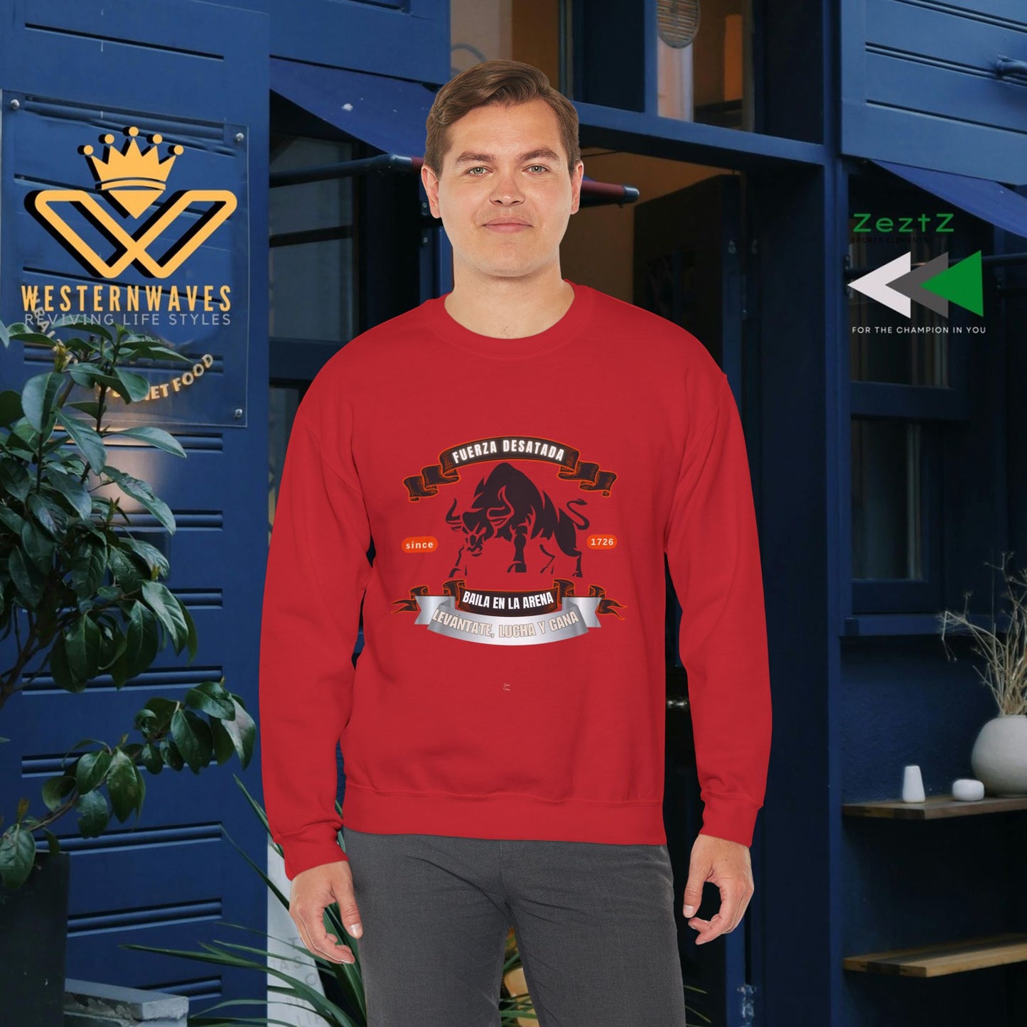 Unisex Heavy Blend™ Crewneck Sweatshirt_ N3+ Series UHBCSS PT2WW038_ Limited Edition Pure Luxury By WesternWaves: