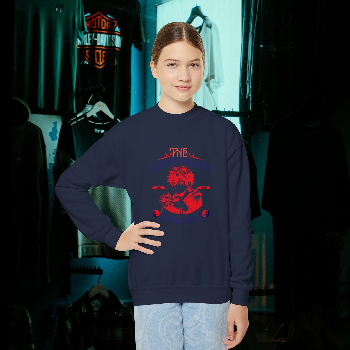 Youth Crewneck Sweatshirt_ N2+ Series YCNSS PT2WW004_ Limited Edition Perfect Companion for the School, Sports & Casual hangouts by WesternWaves:
