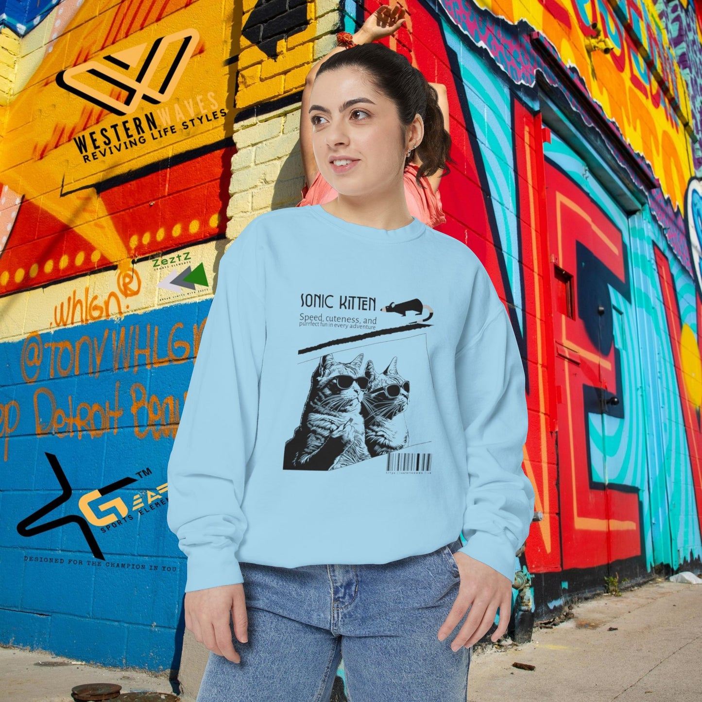 Unisex Garment-Dyed Sweatshirt_ N3+ Series SPW UGDSS PT2WW003_WesternWaves Limited Edition