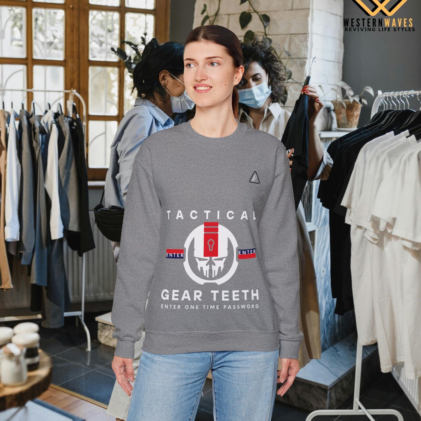 Unisex Heavy Blend™ Crewneck Sweatshirt_ N2 Series UHBCSS PT2WW005_ Limited Edition by WesternWaves: