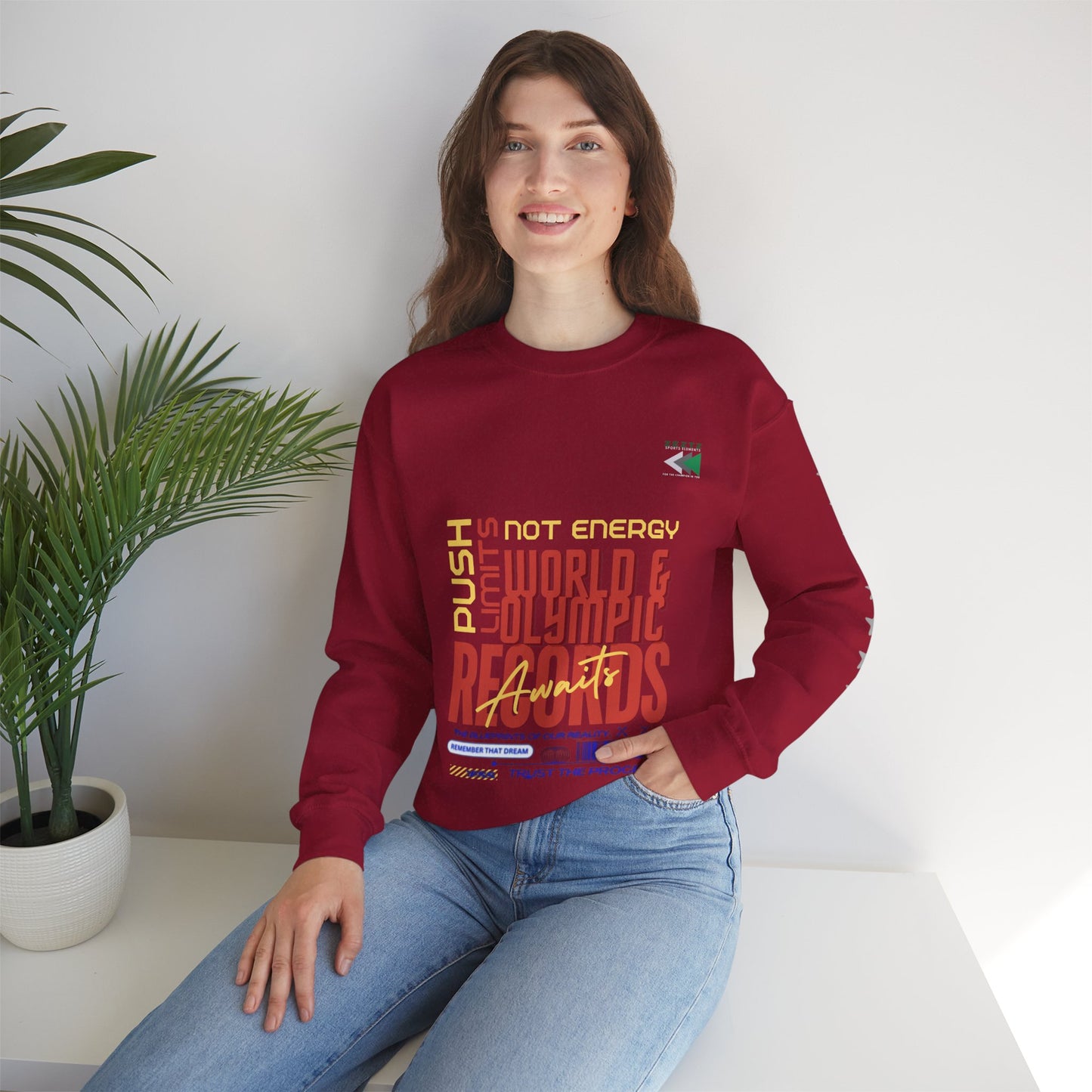 Unisex Heavy Blend™ Crewneck Sweatshirt_ N2 Sports Series UHBCSS PT2WW006_ Limited Edition ‘Zeztz’ Brand Sports Elements by WesternWaves: