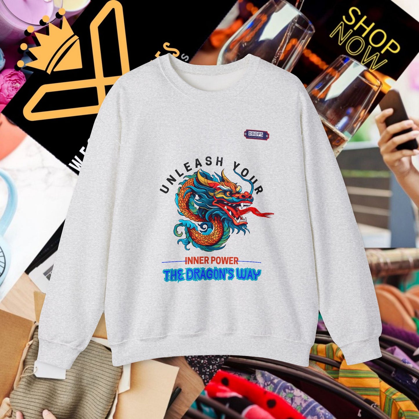 Unisex Heavy Blend™ Crewneck Sweatshirt_ N2 Series UHBCSS PT2WW007_ Limited Edition Pure Luxury for Every Occasion by WesternWaves: