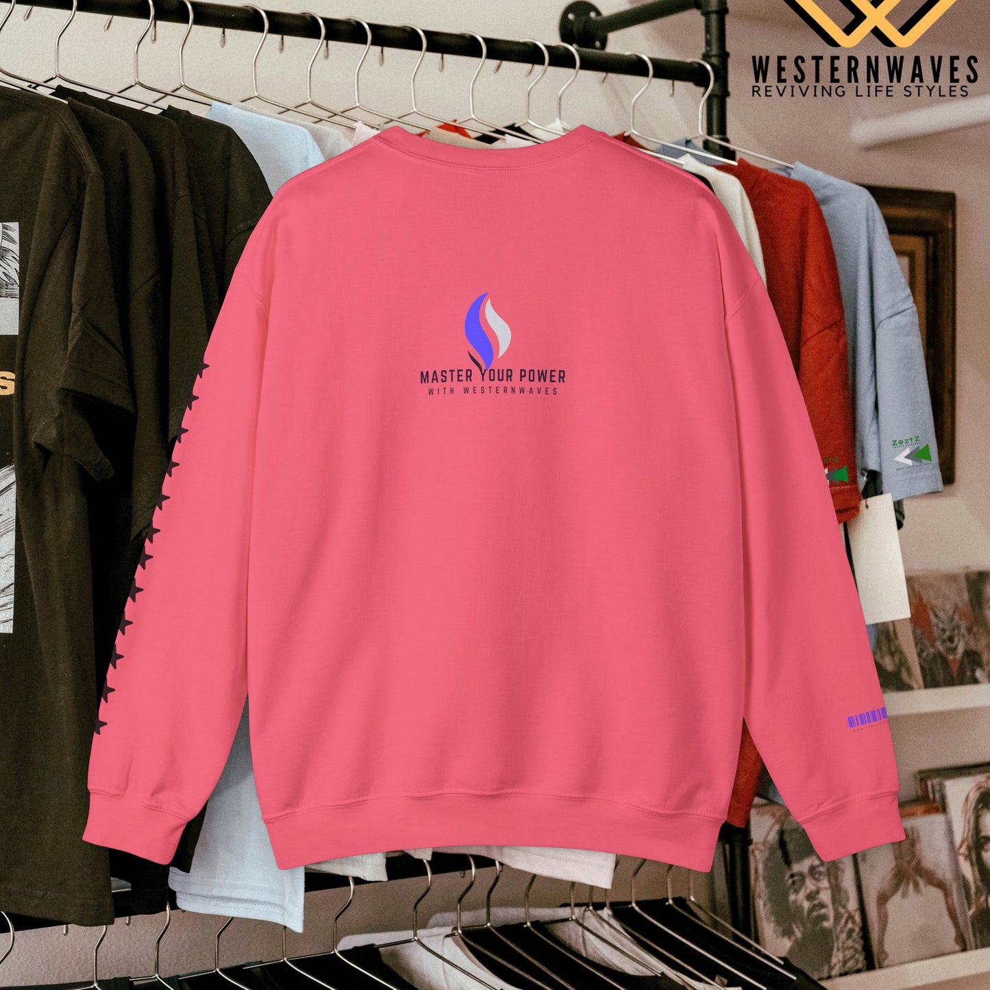 Unisex Heavy Blend™ Crewneck Sweatshirt_ N3+ Series UHBCSS PT2WV010_ Limited Edition Timeless Style by WesternWaves: