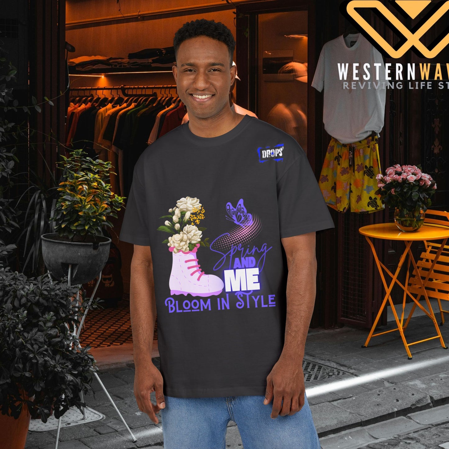Unisex Oversized Tee_ N5+ Series USOSTEE PT2WW001_ Limited Edition by WesternWaves: