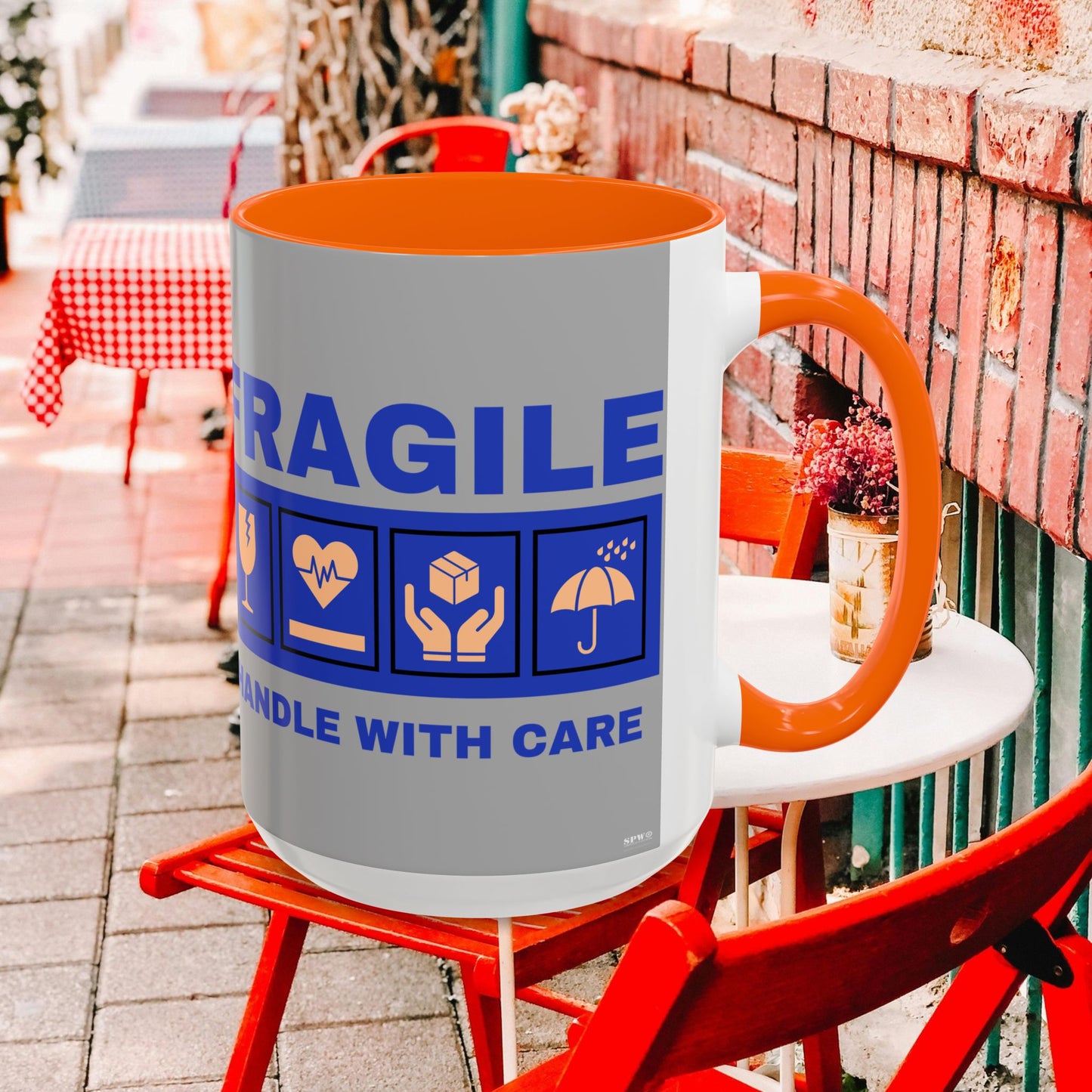 Accent Coffee Mug 11, 15oz_ N2+ Series ACM11OZ PT2WW006_ Vibrant Limited Edition Design by WesternWawes: