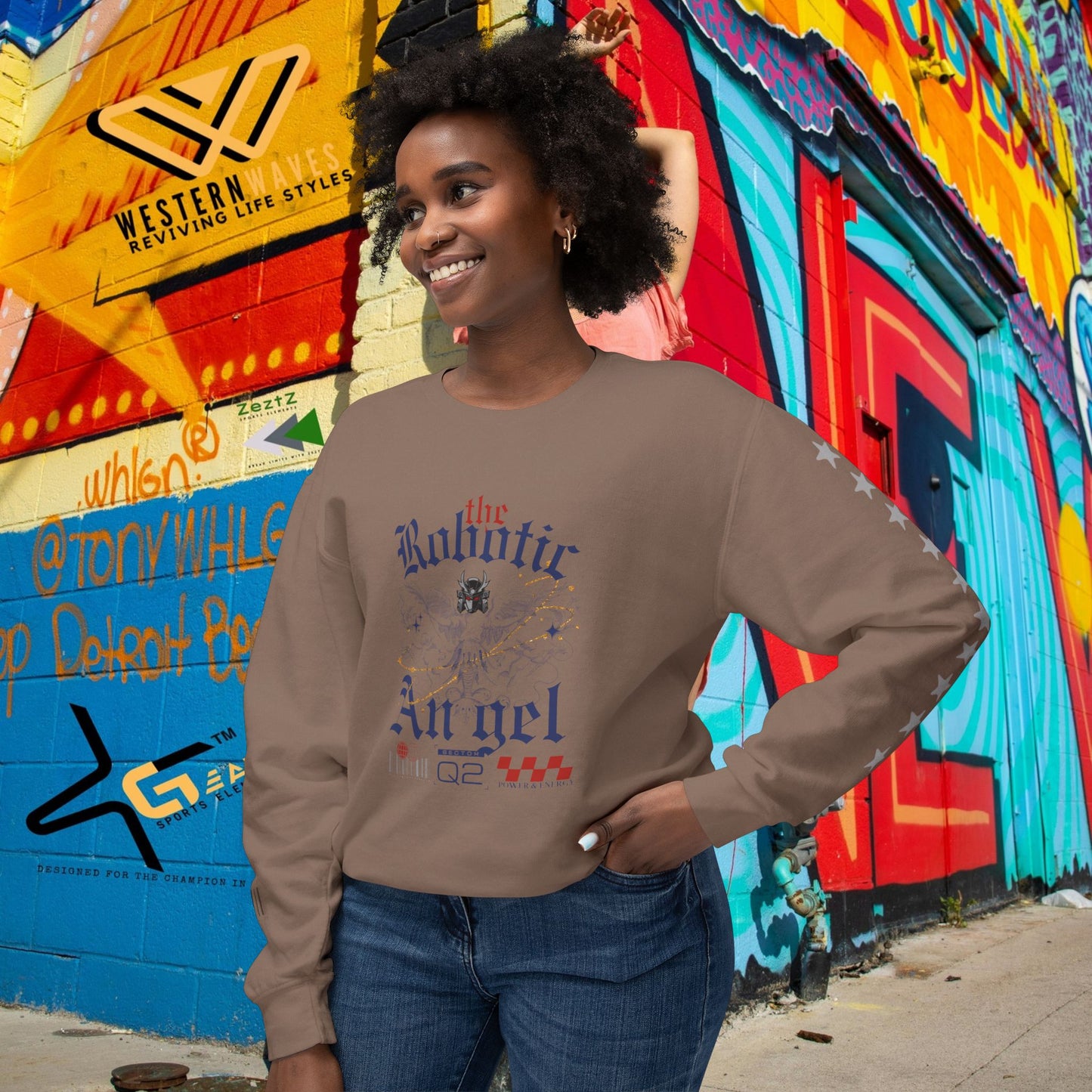 Unisex Lightweight Crewneck Sweatshirt_ N3+ Series ULWCSS PT2WW012_ Limited Edition Unparalleled Quality by WesternWaves: