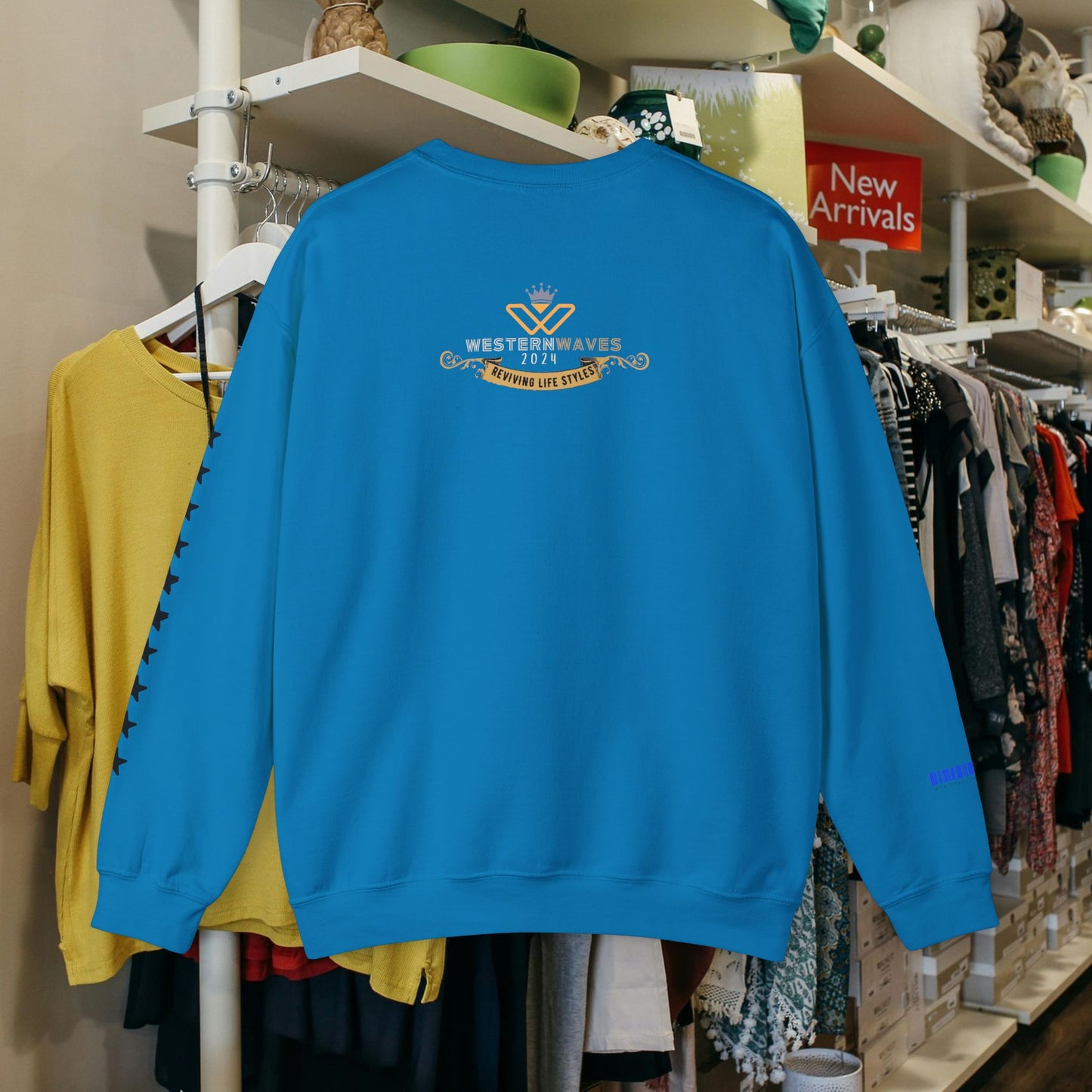Unisex Heavy Blend™ Crewneck Sweatshirt_ N2+ Series UHBCSS PT2WW017_ Limited Edition Pure Luxury By WesternWaves: