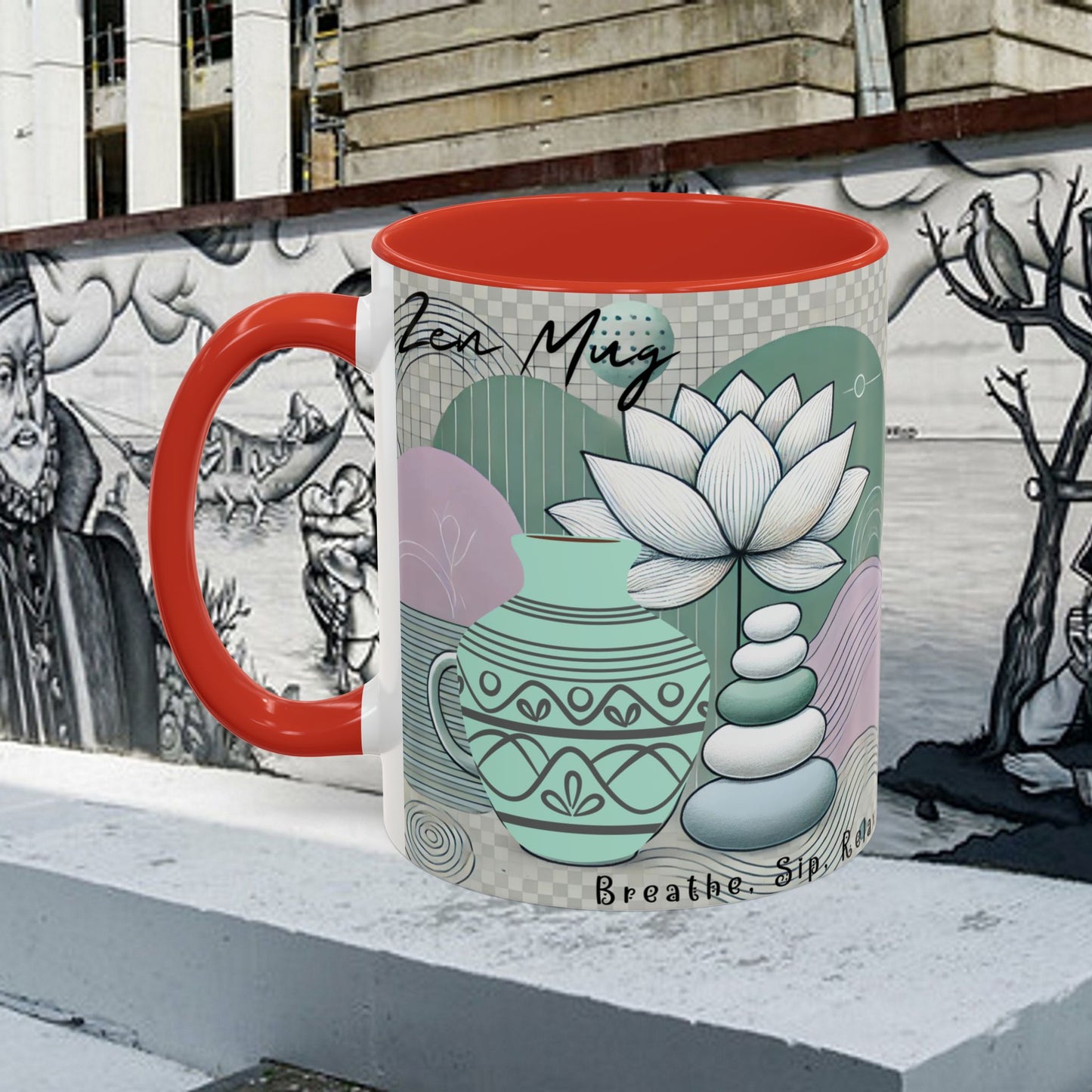 Accent Coffee Mug (11, 15oz) _ N3+ Series ACMUG PT2WW006_ Limited Edition Blend Style & Functionality by WesternWaves: