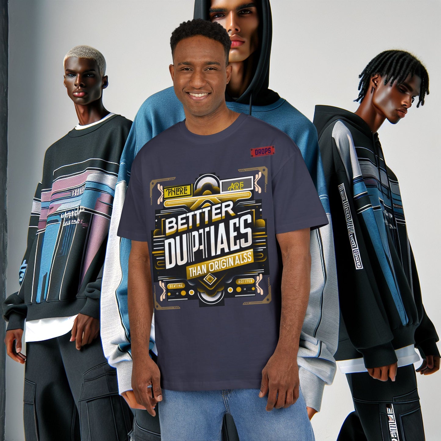 Unisex Heavy Oversize Tee_ N8+ Series USHOSTEE_ PT2WW002_ Limited Edition Urban Fashion Tee by WesternWaves: